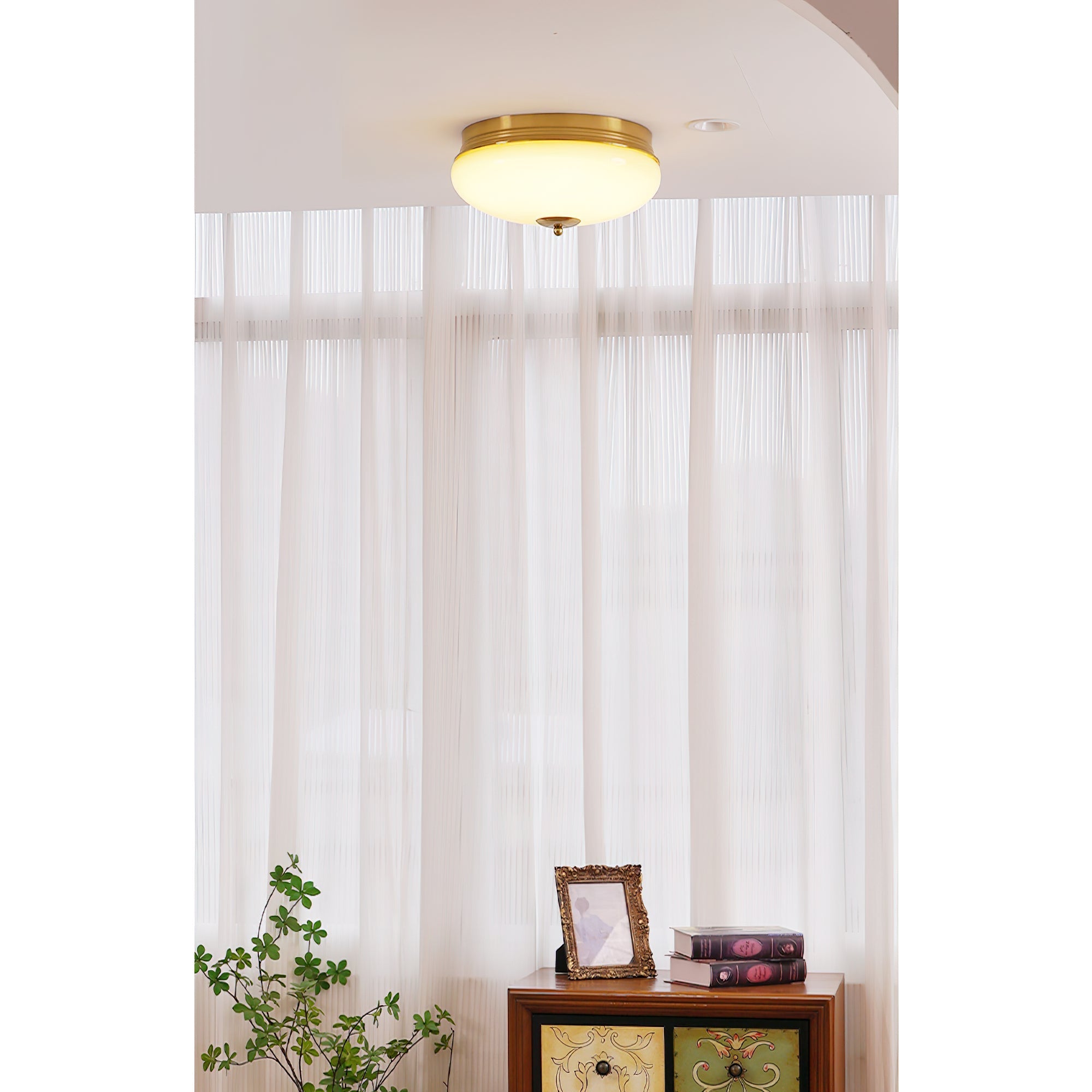 Vatalisra Modern Minimalist Round Glass Ceiling Light - Letslighting