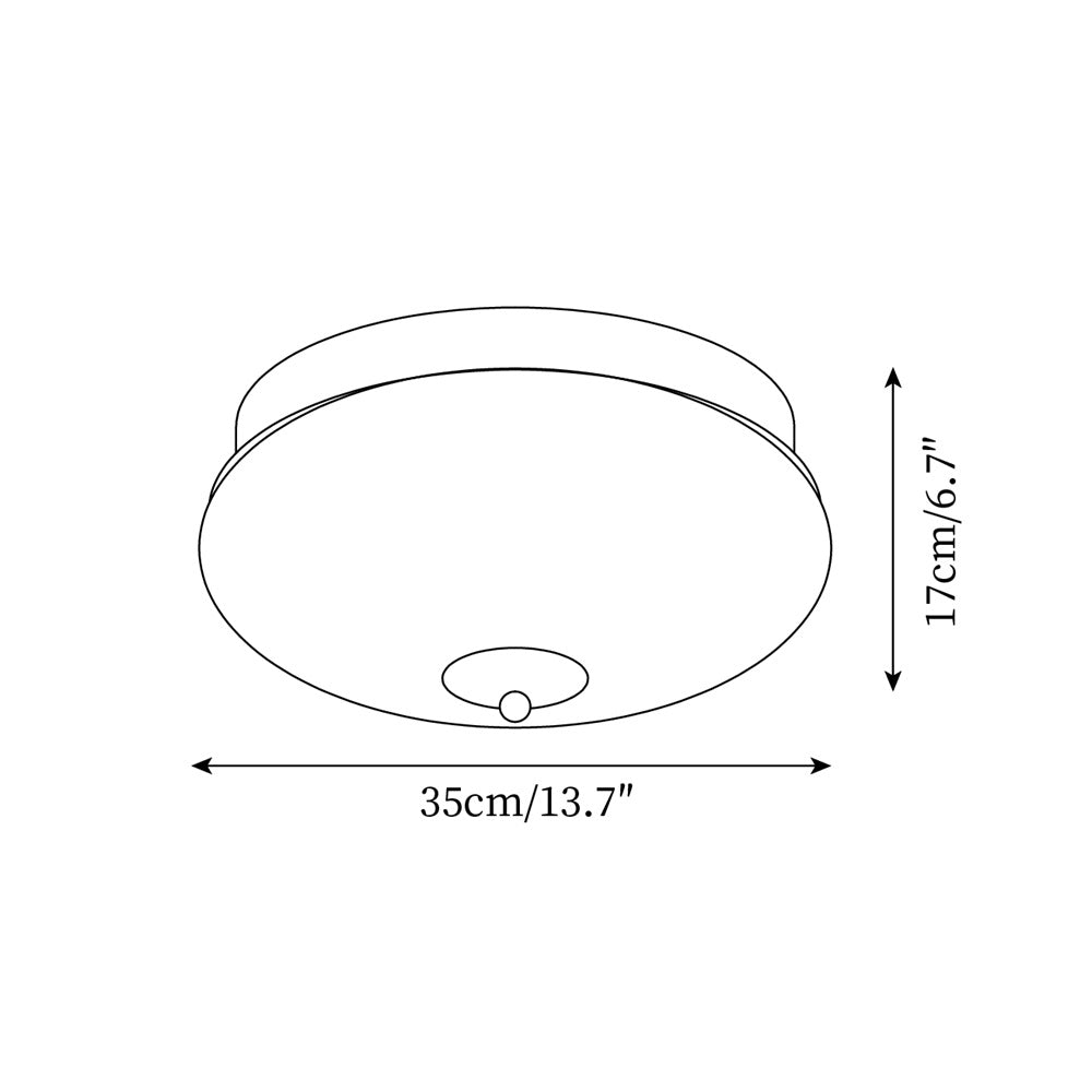 Ludo Ceiling Light Black Gold Milky Shade Round - Letslighting