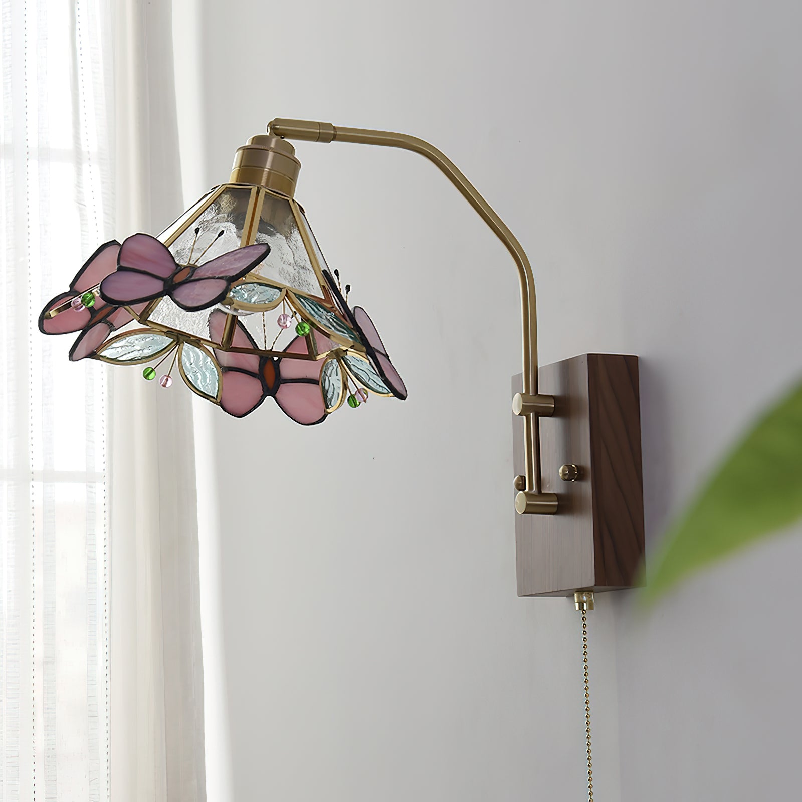 Tiffany Butterfly Wall Lamp Glass - Letslighting