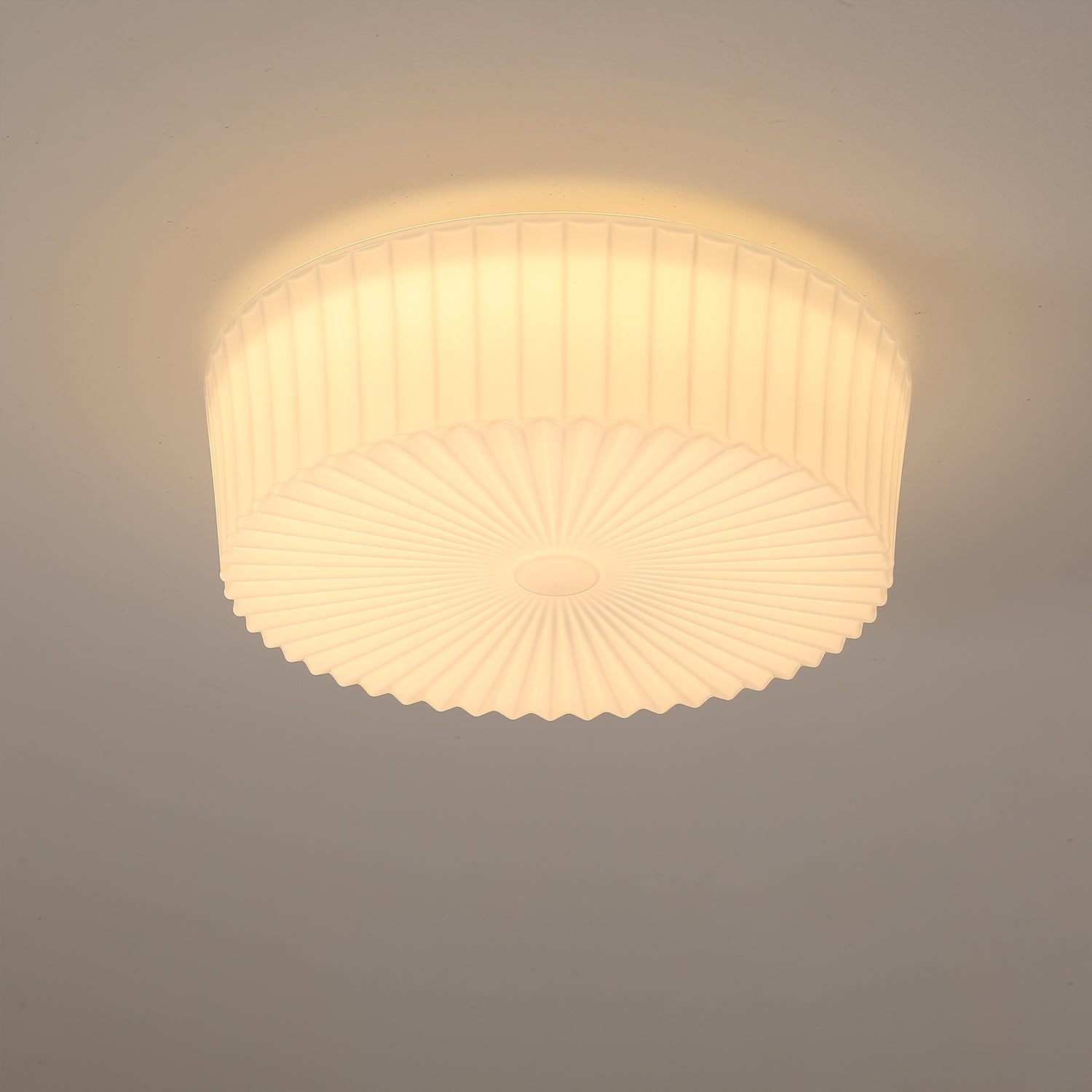 Lustra Ceiling Light Drum Glass Radiant - Letslighting
