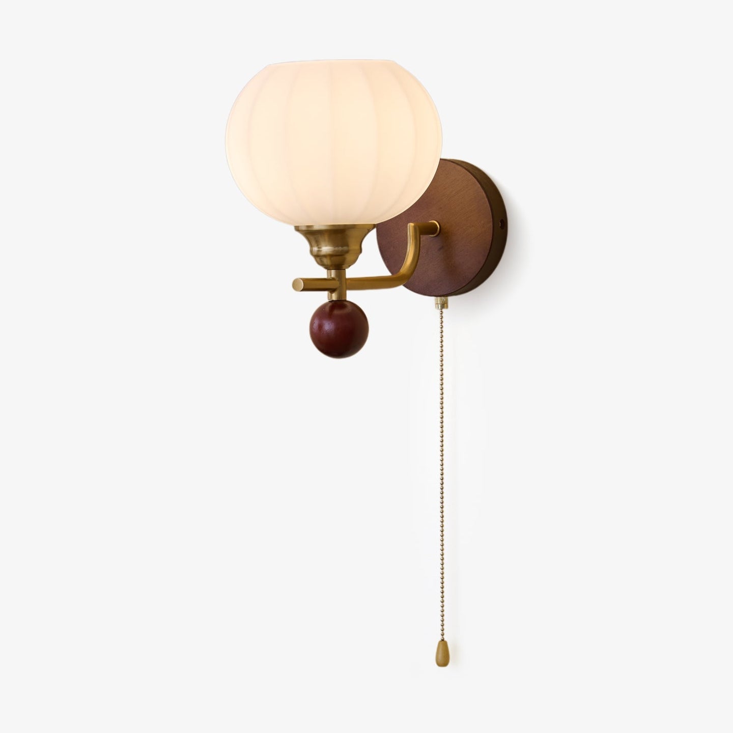 Bobble Premium Nordic Art Crest Glass Wood Wall Lamp - Letslighting