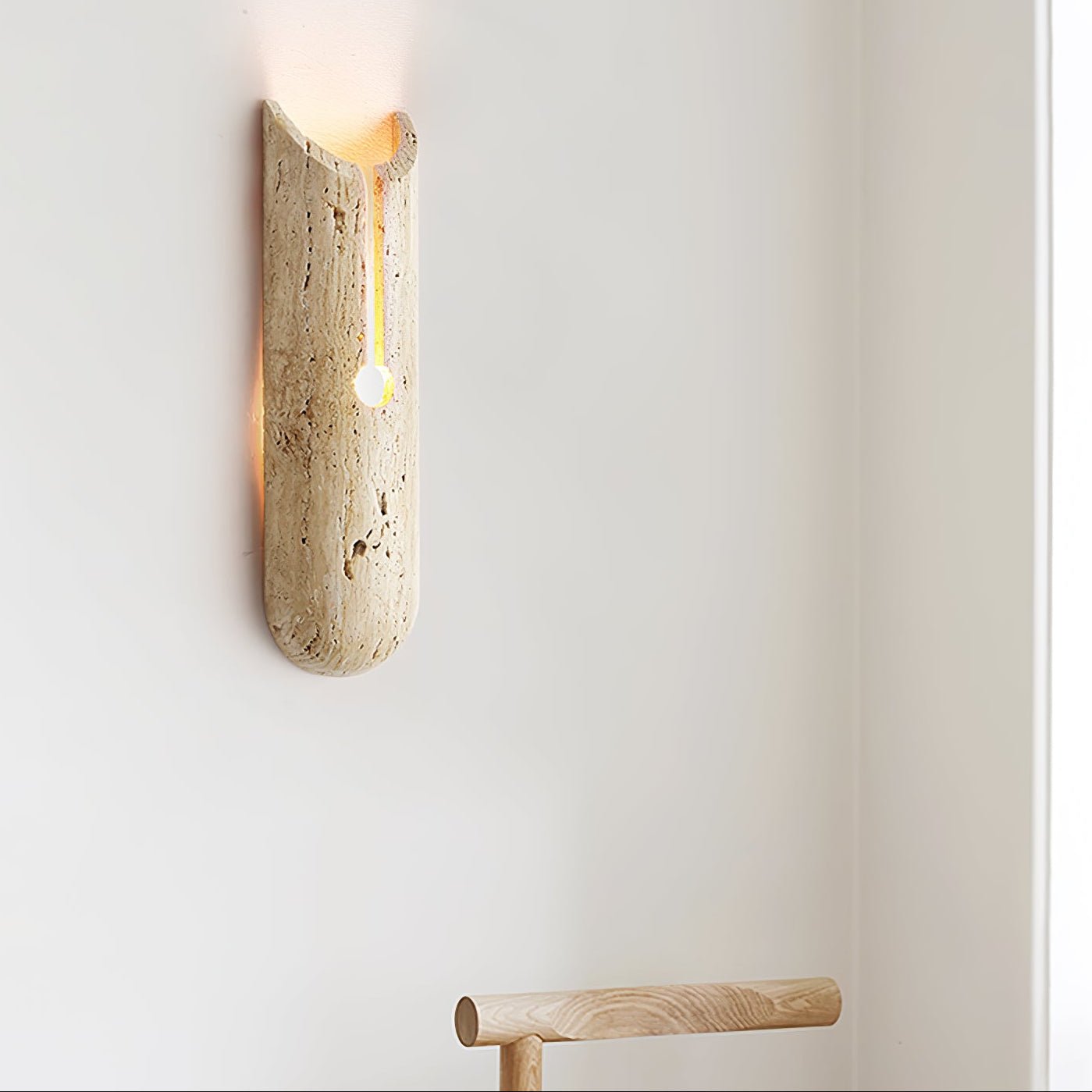 Lumen Modern Travertine Wall Light