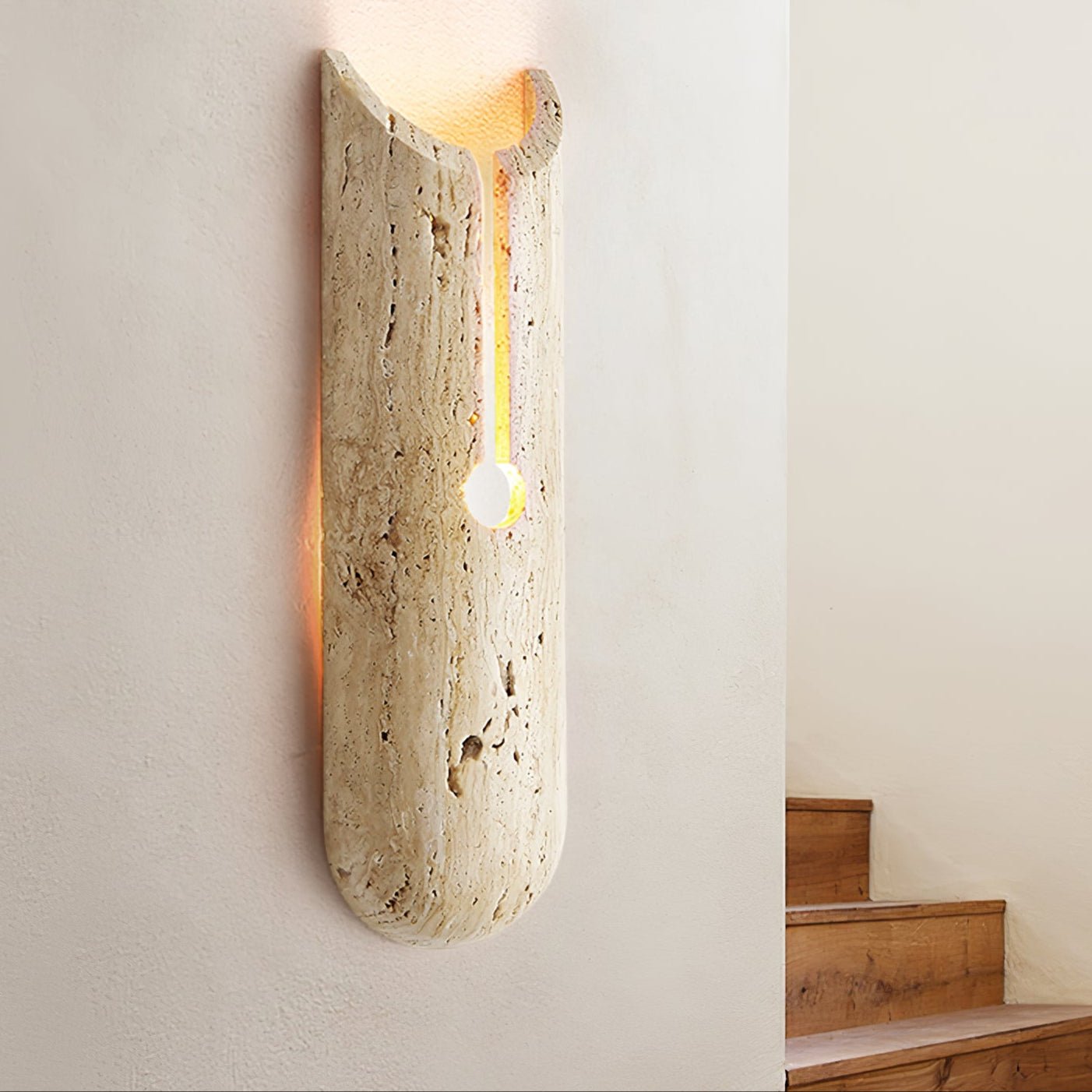 Lumen Modern Travertine Wall Light
