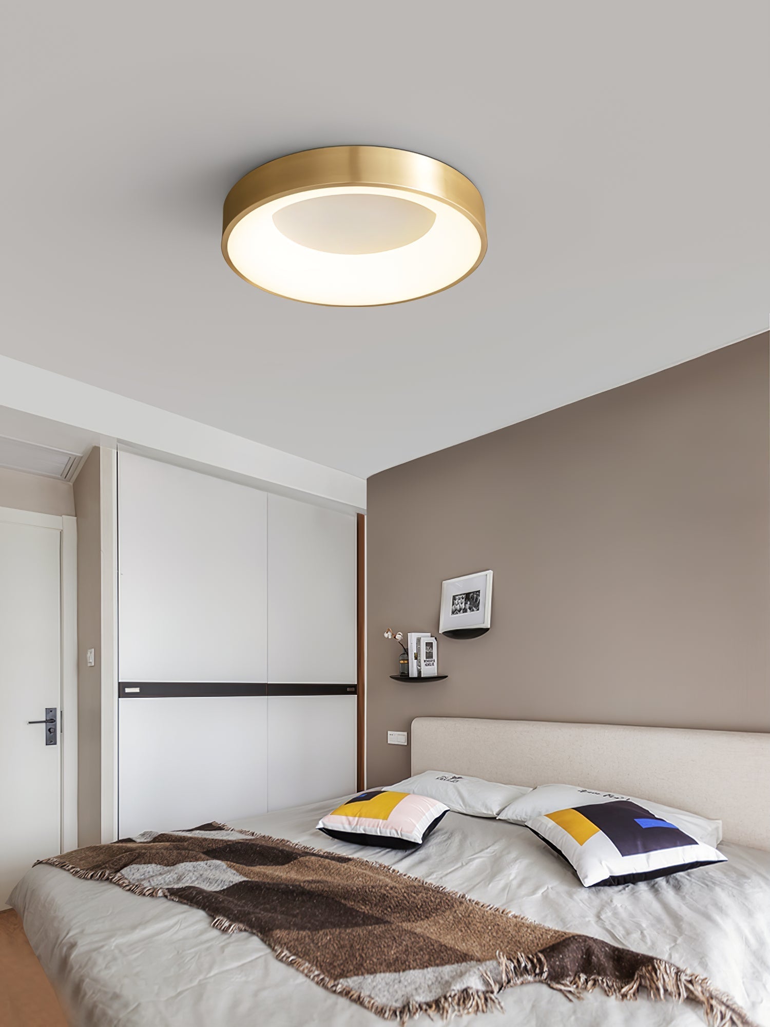 Zetheos Modern Minimalist Brass Ceiling Light - Letslighting