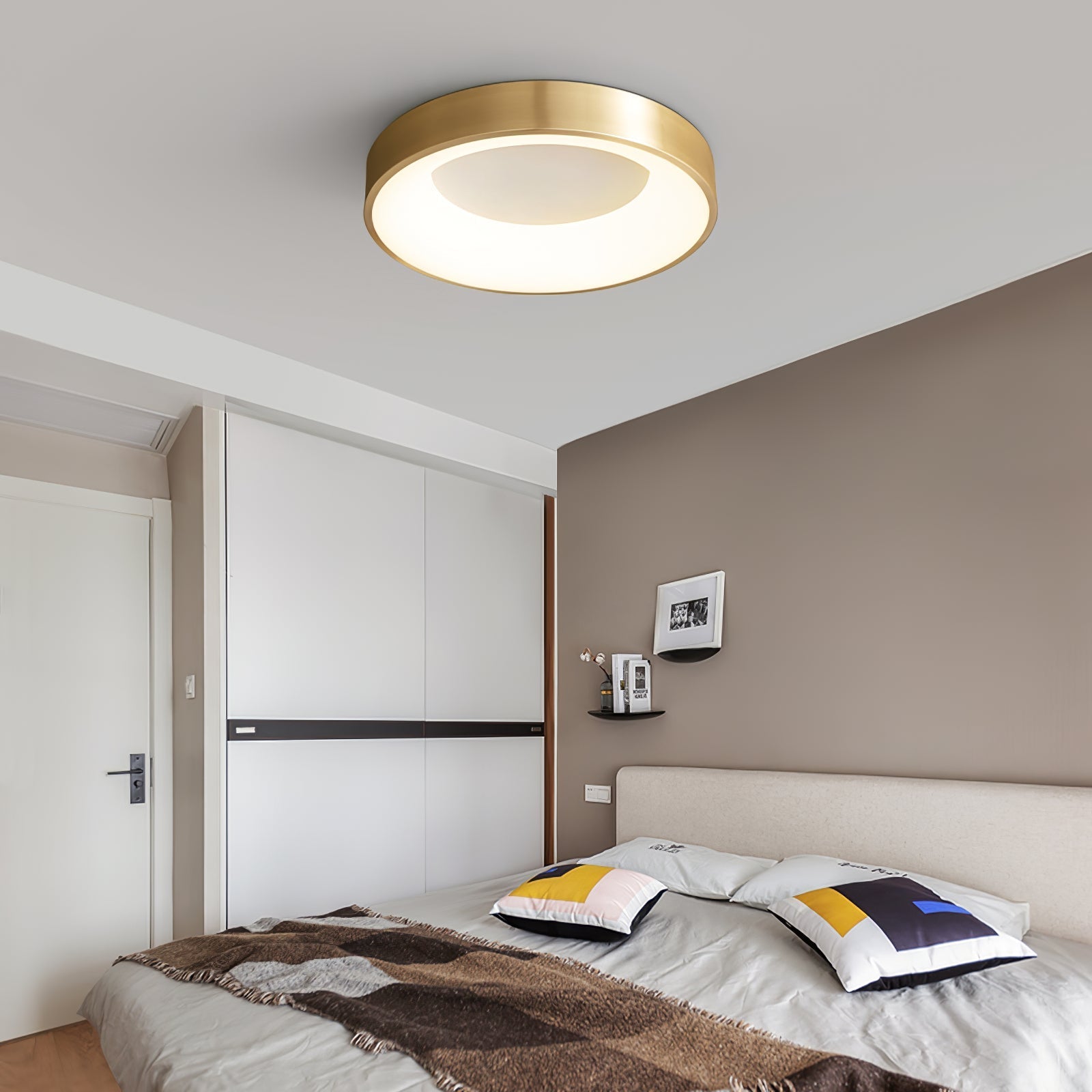 Zetheos Modern Minimalist Brass Ceiling Light - Letslighting