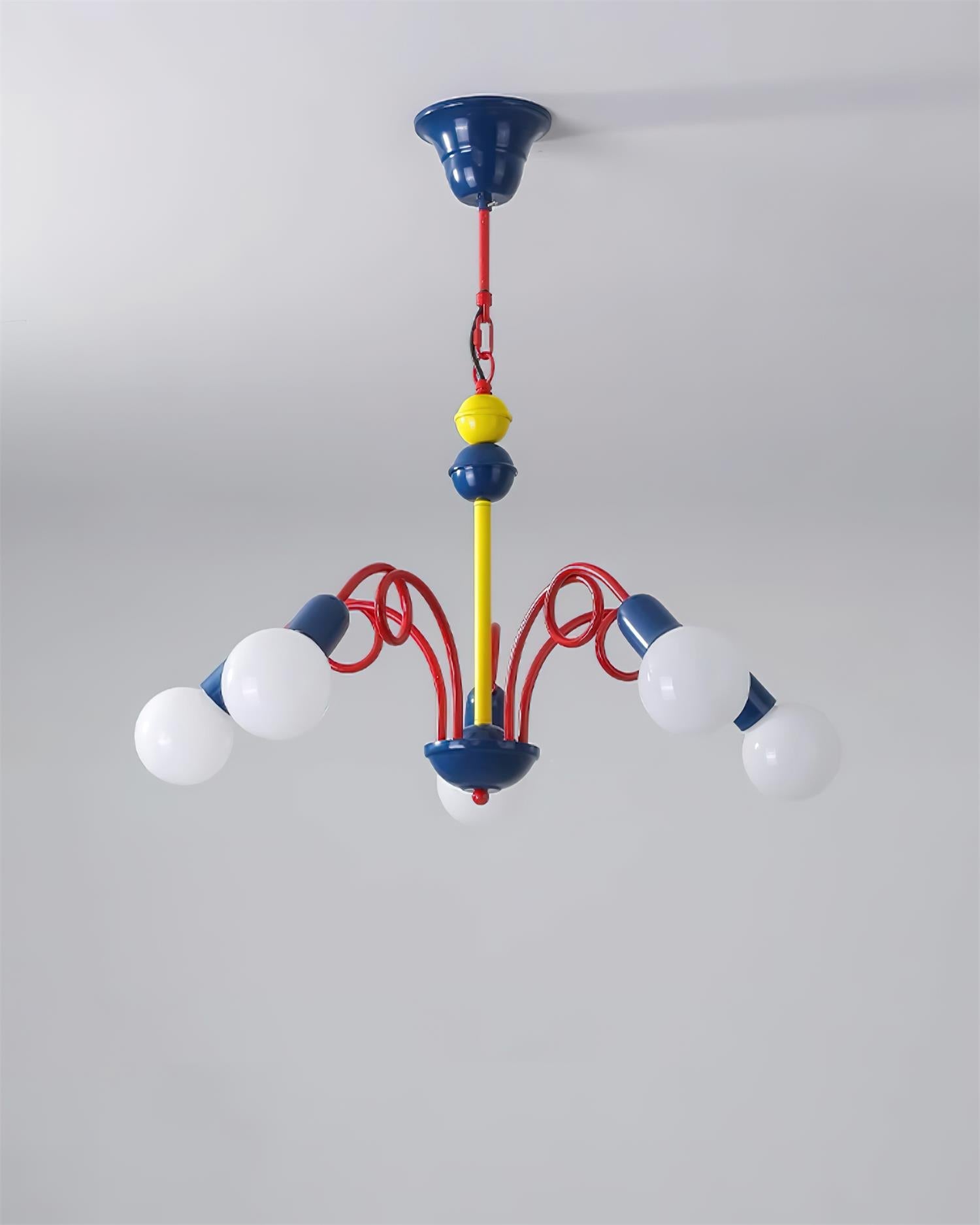 Luminosa Chandelier Red Blue Playful Joy - Letslighting