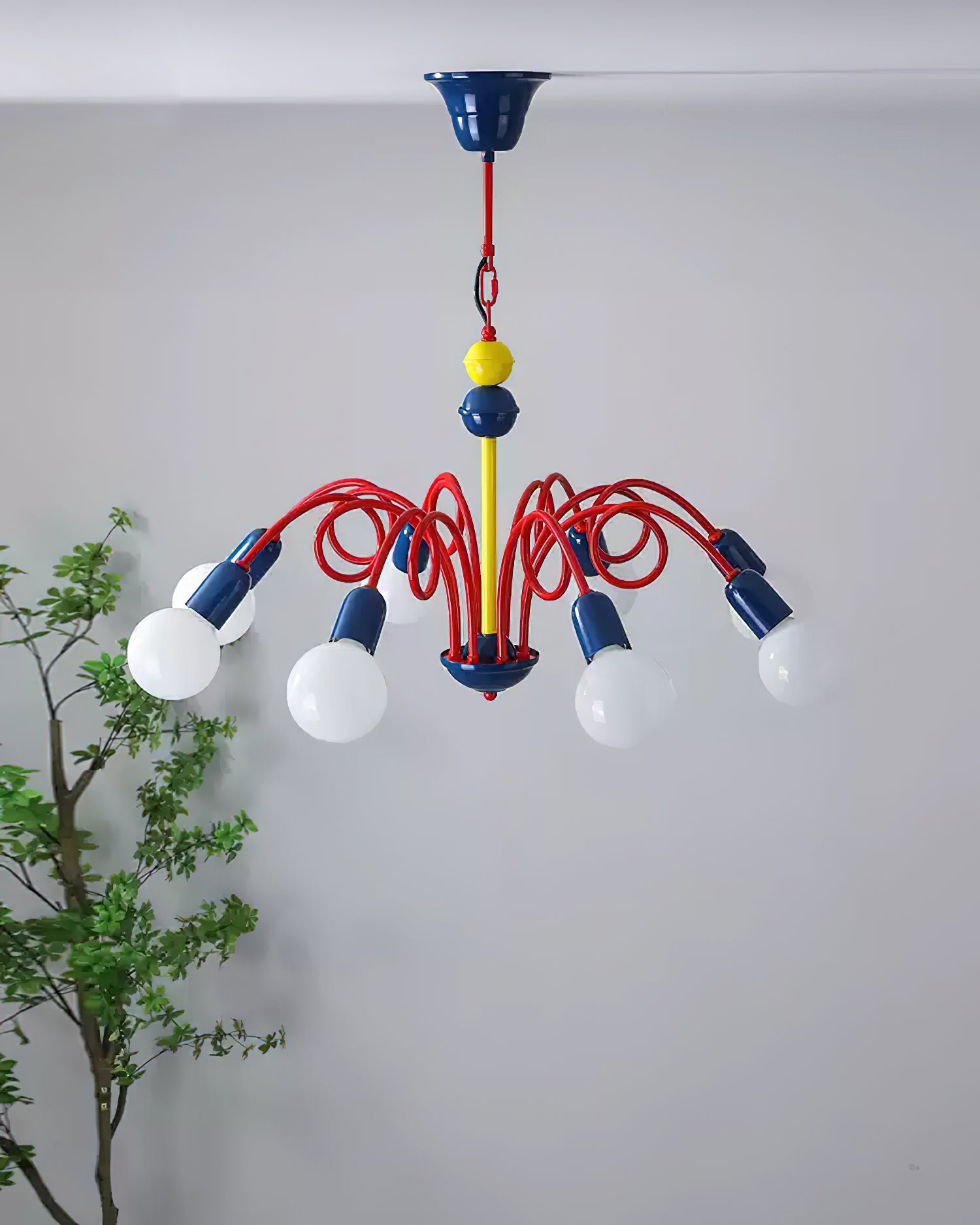 Luminosa Chandelier Red Blue Playful Joy - Letslighting