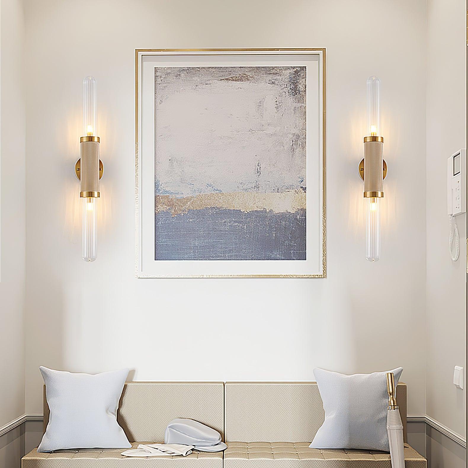 Alorira Nordic Art Column Glass Wall Sconce - Letslighting