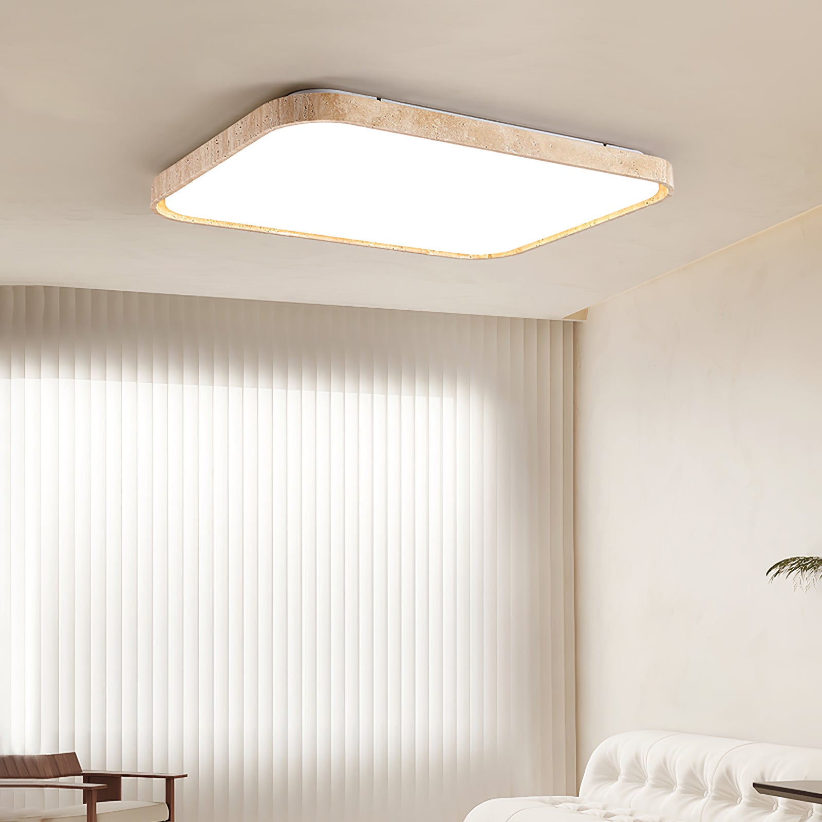 Aisle Travertine Square Ceiling Light