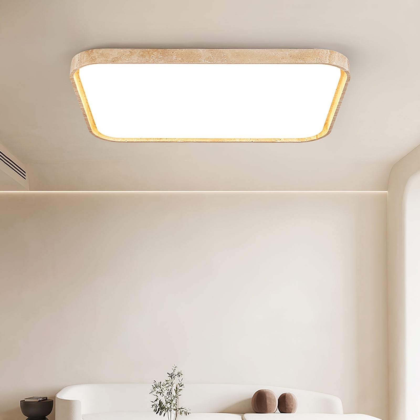 Aisle Travertine Square Ceiling Light
