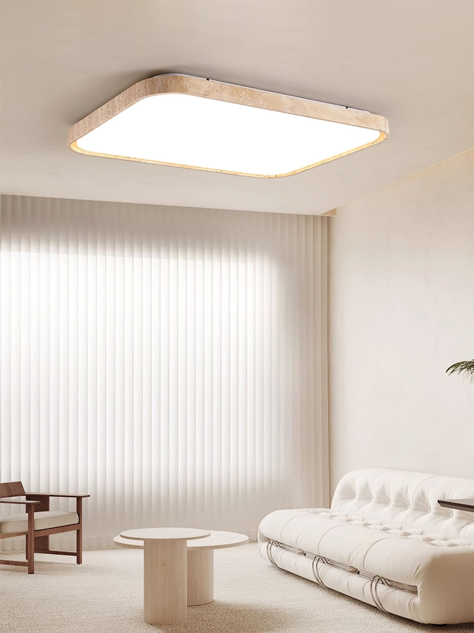 Lumo Modern Travertine Ceiling Light