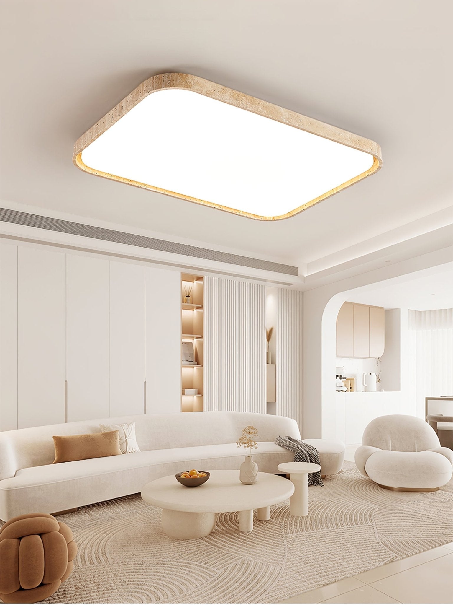 Aisle Travertine Square Ceiling Light