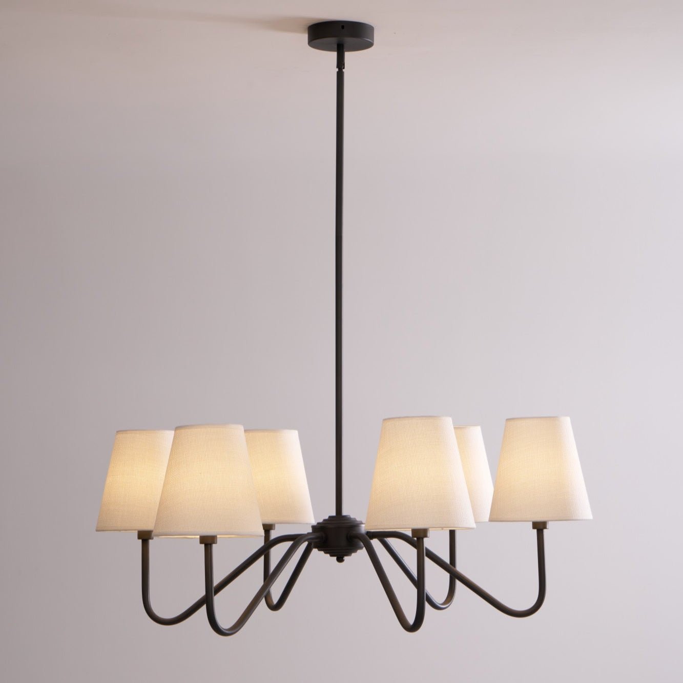 Aurvarira Lumos Classic Black Fabric Chandelier - Letslighting