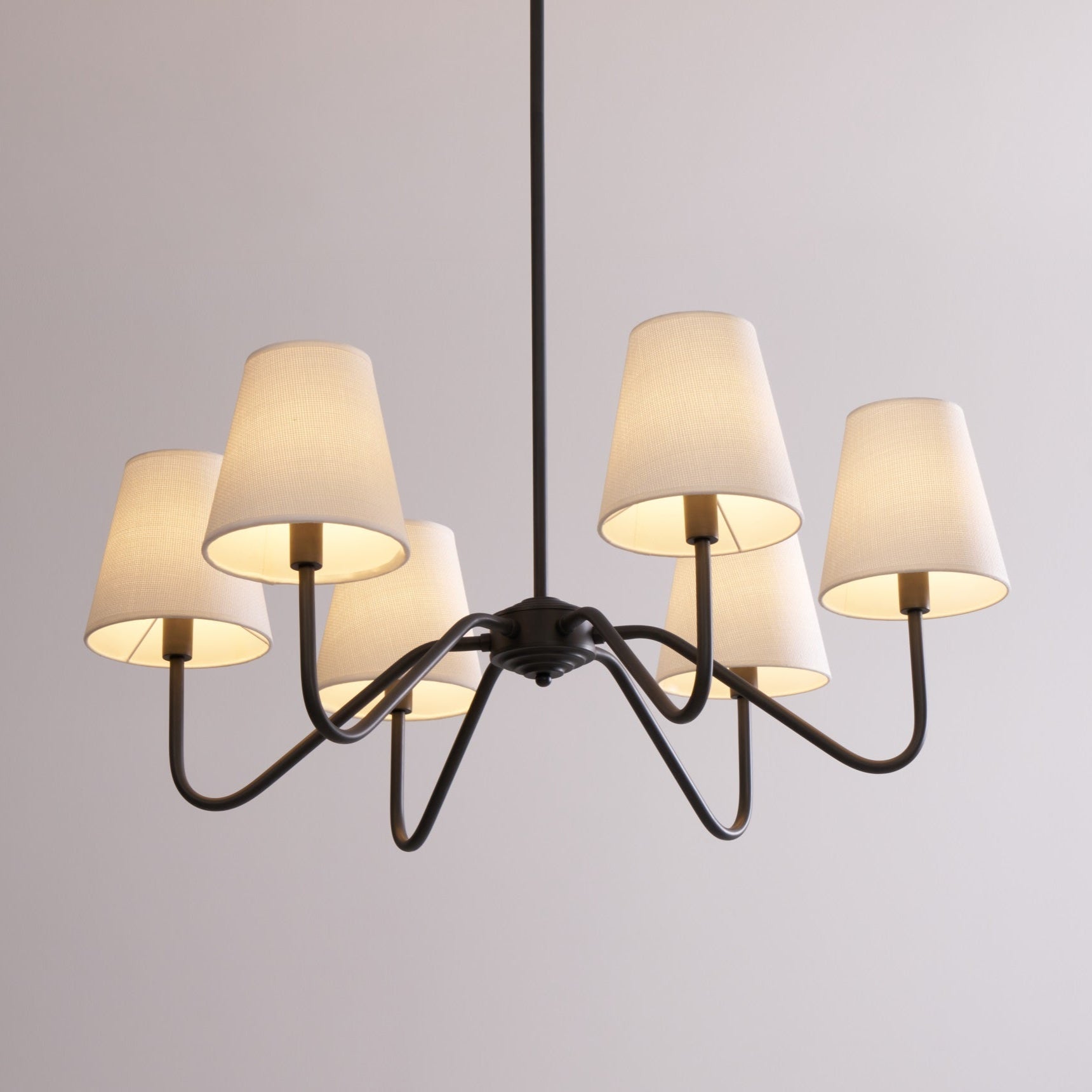 Aurvarira Lumos Classic Black Fabric Chandelier - Letslighting