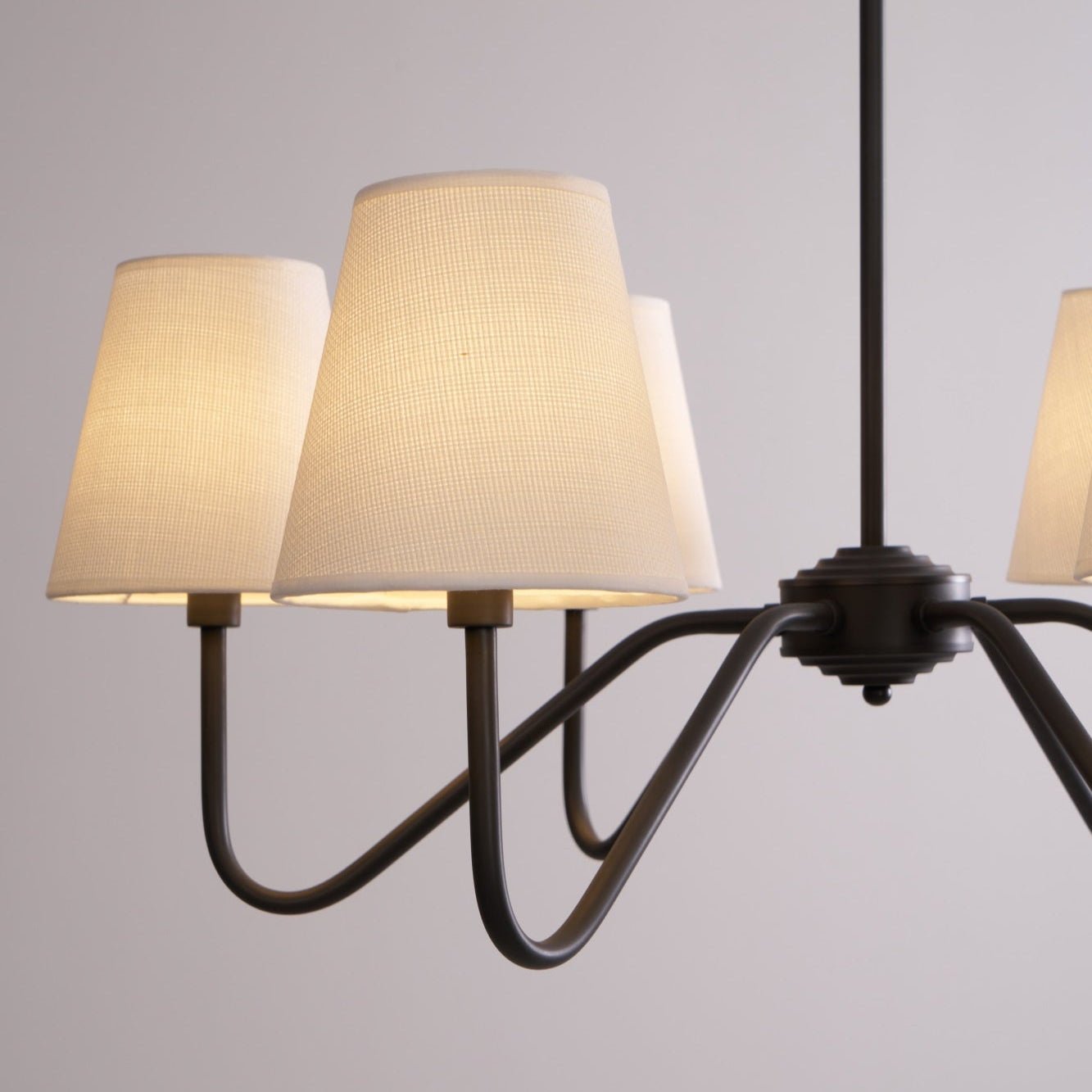Aurvarira Lumos Classic Black Fabric Chandelier - Letslighting