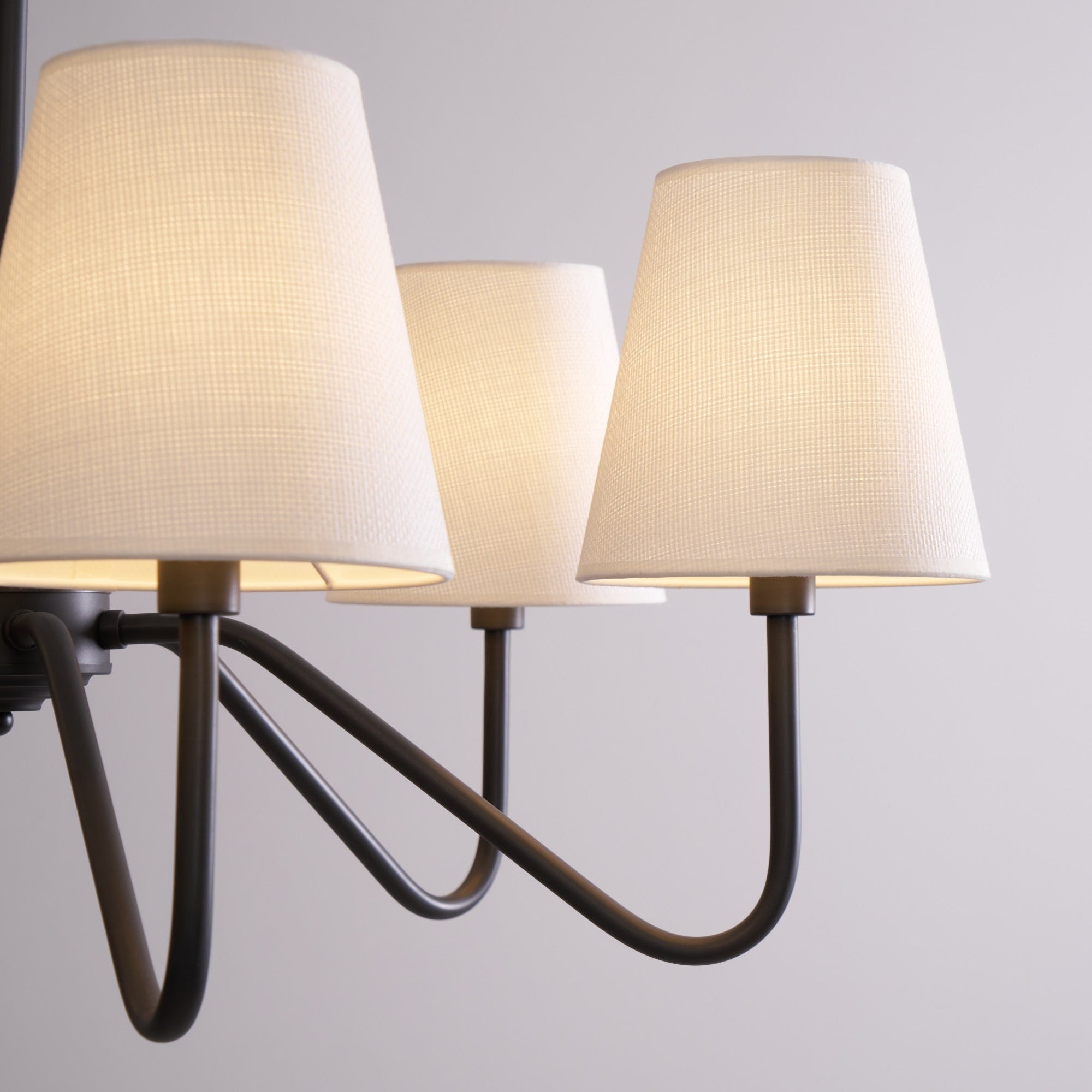 Aurvarira Lumos Classic Black Fabric Chandelier - Letslighting