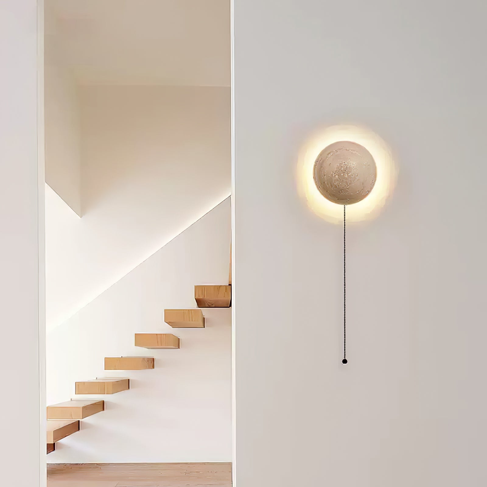 Nyvarion Minimalist Travertine Wall Light - Letslighting