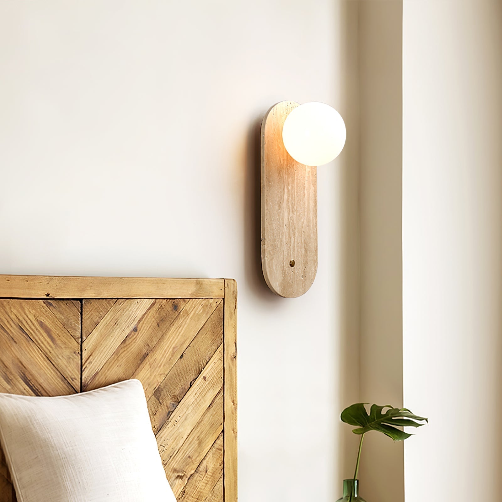 Syloryra Minimalist Travertine Wall Light - Letslighting