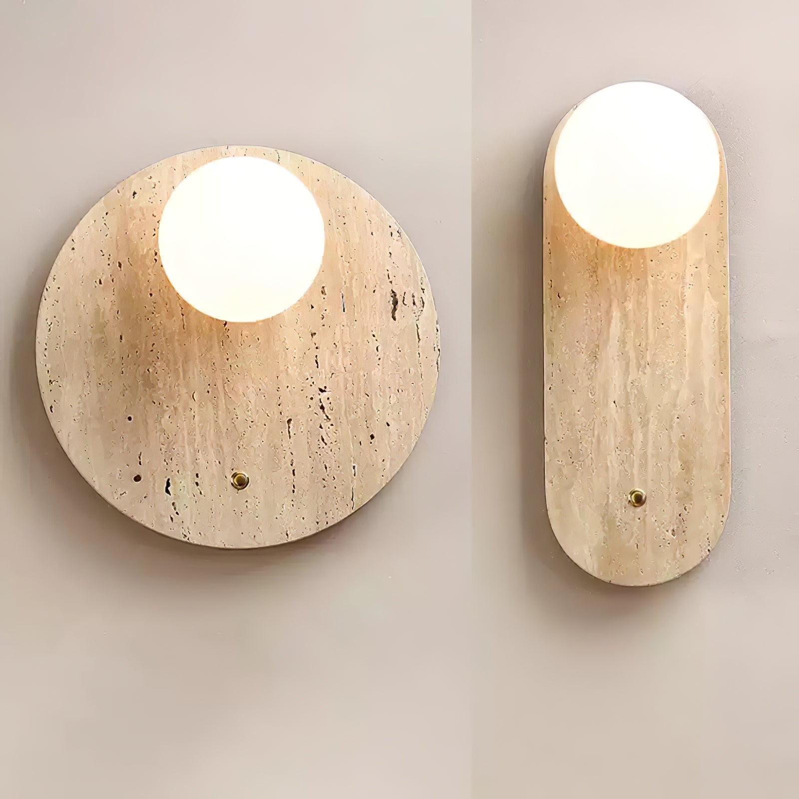 Syloryra Minimalist Travertine Wall Light - Letslighting