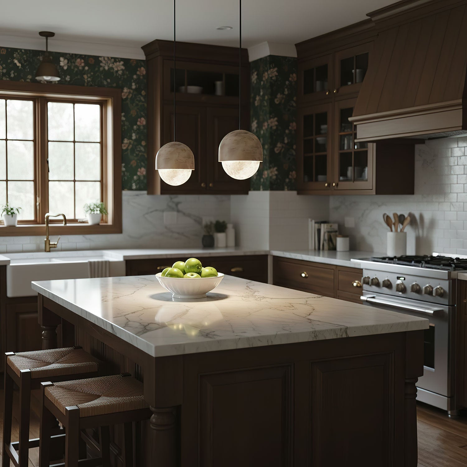 Lunar Modern Alabaster Pendant Light