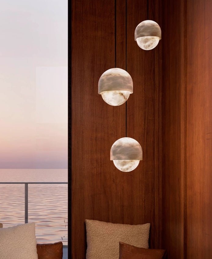 Lunar Modern Alabaster Pendant Light