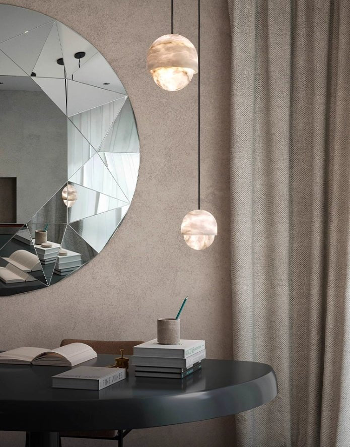 Lunar Modern Alabaster Pendant Light
