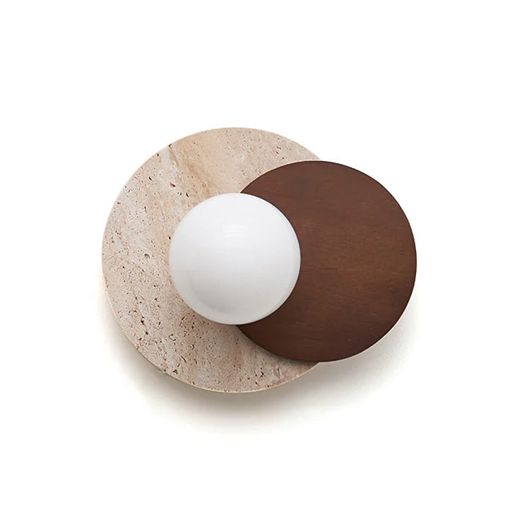 Eclipse Wall Lamp Overlapping Travertine - Letslighting