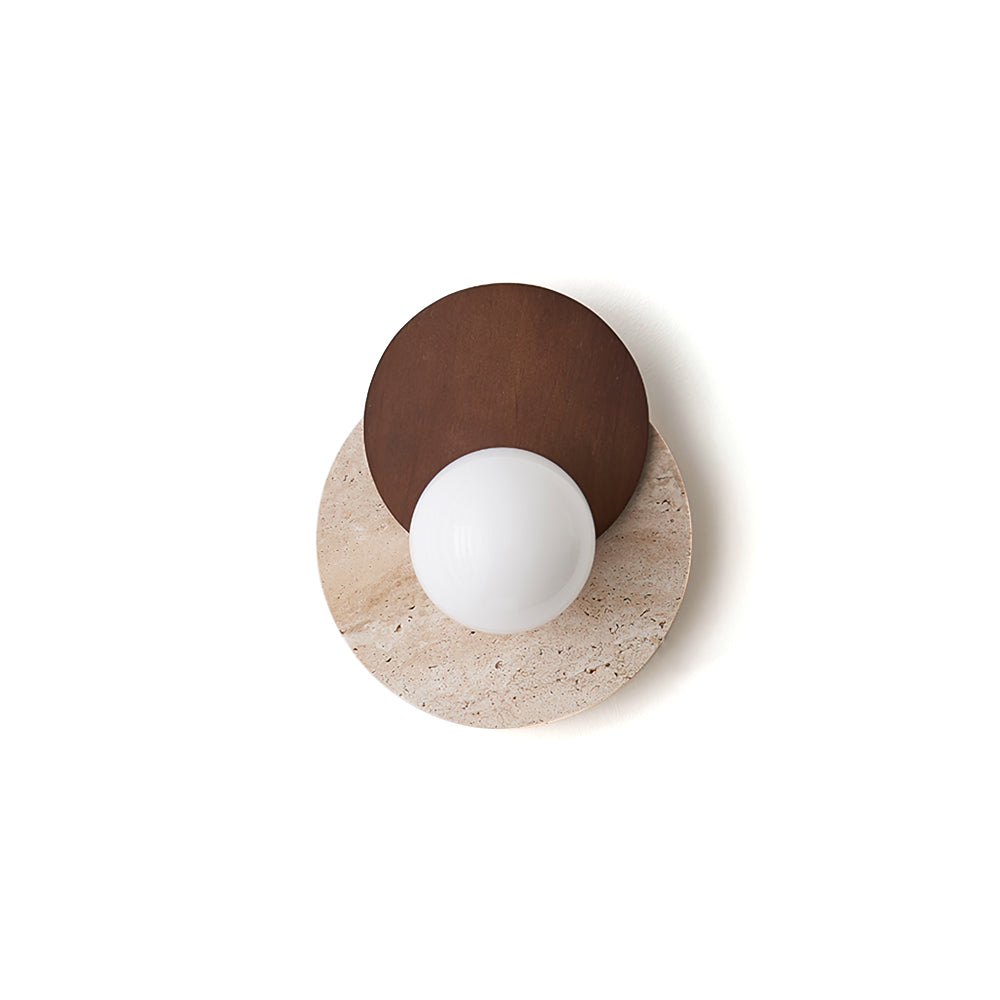 Eclipse Wall Lamp Overlapping Travertine - Letslighting