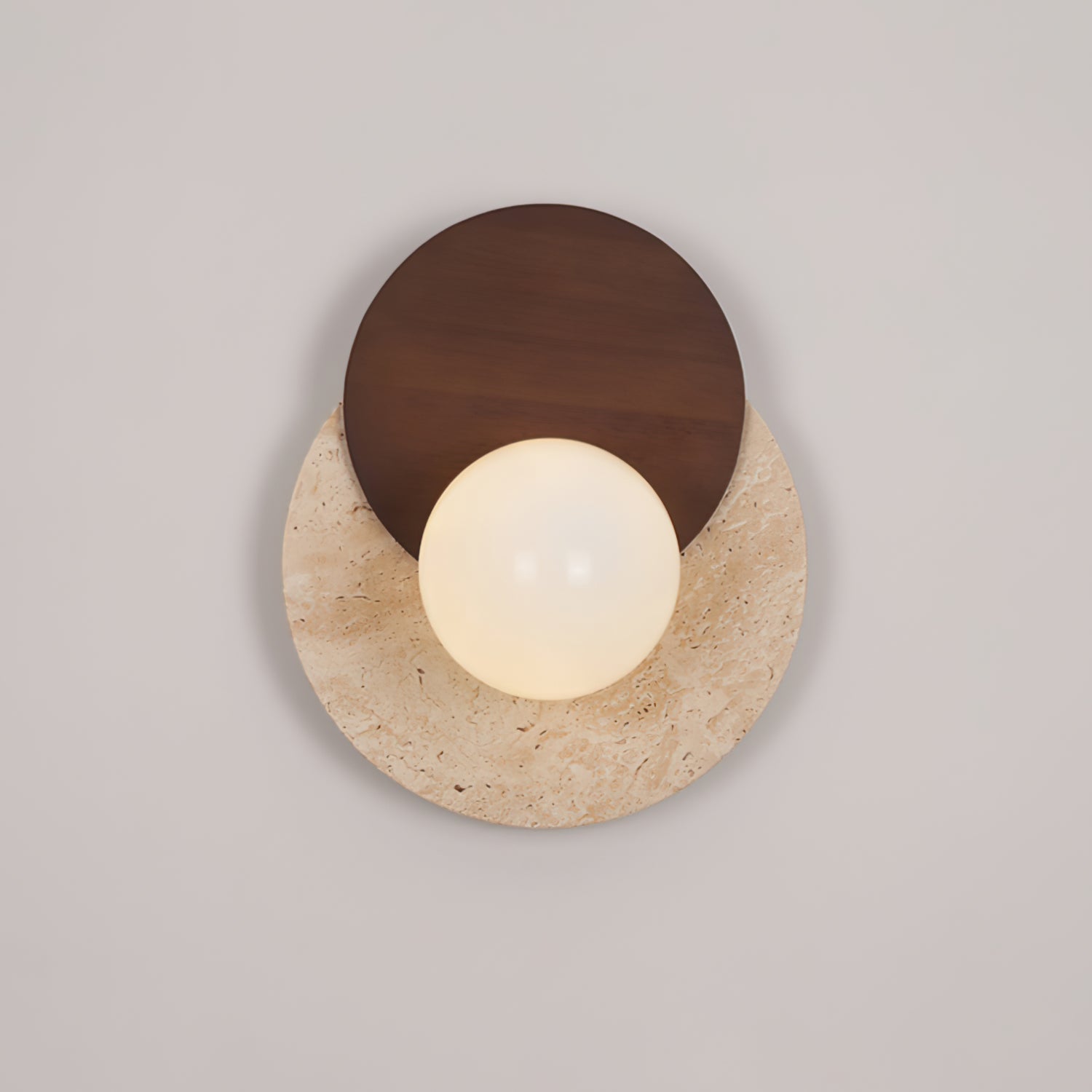 Eclipse Wall Lamp Overlapping Travertine - Letslighting