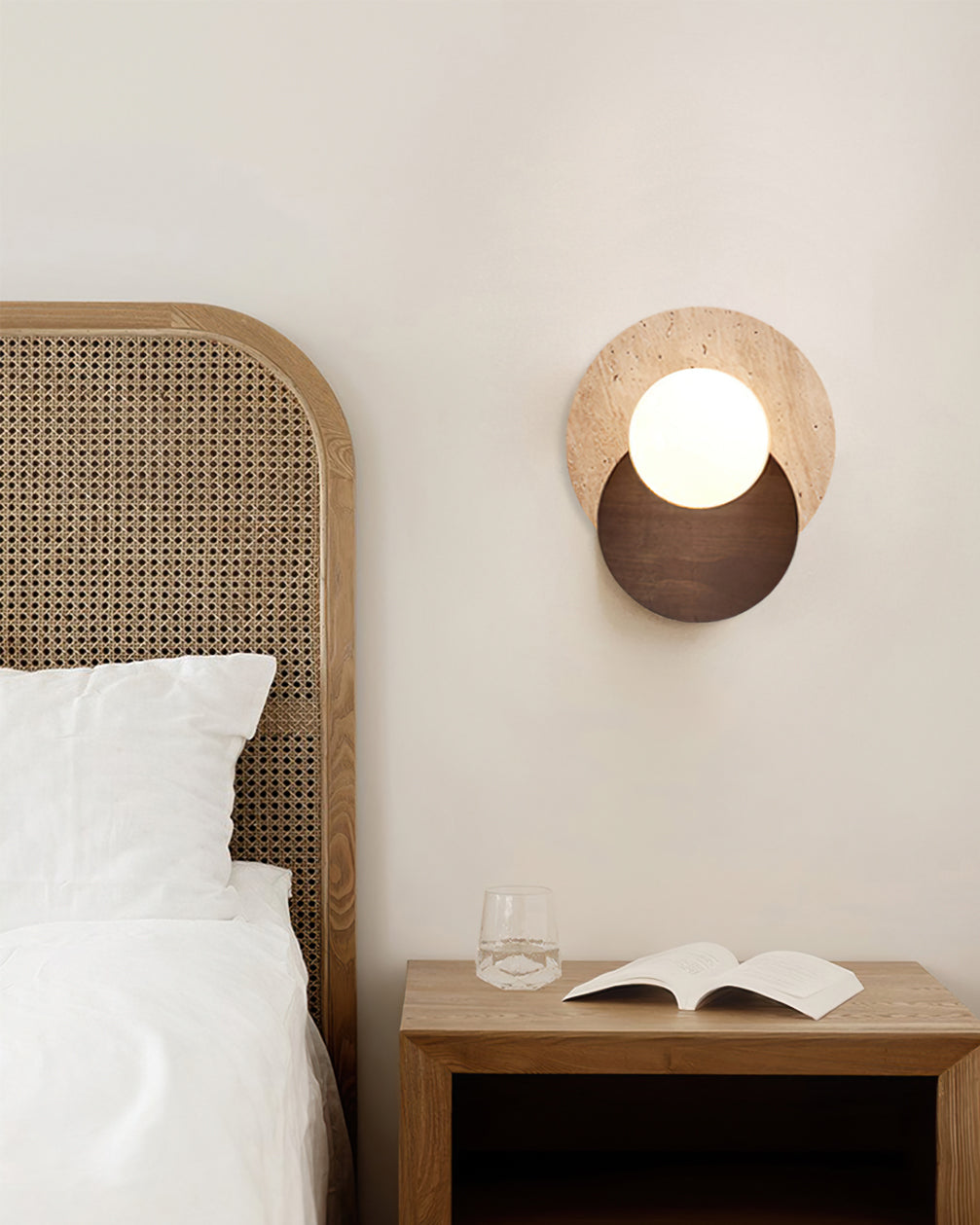 Eclipse Wall Lamp Overlapping Travertine - Letslighting