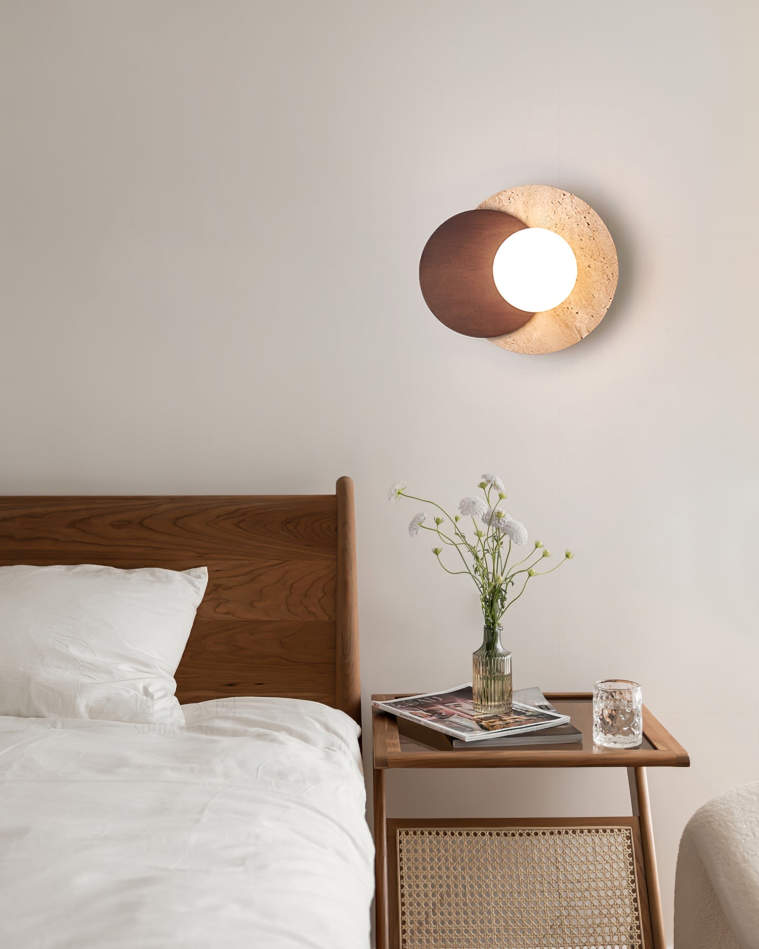 Eclipse Wall Lamp Overlapping Travertine - Letslighting