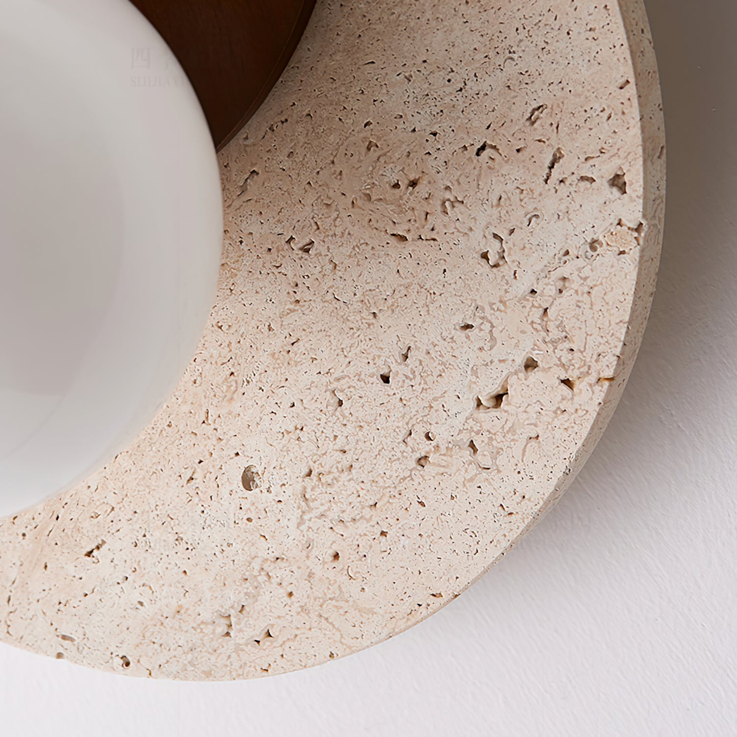 Eclipse Wall Lamp Overlapping Travertine - Letslighting