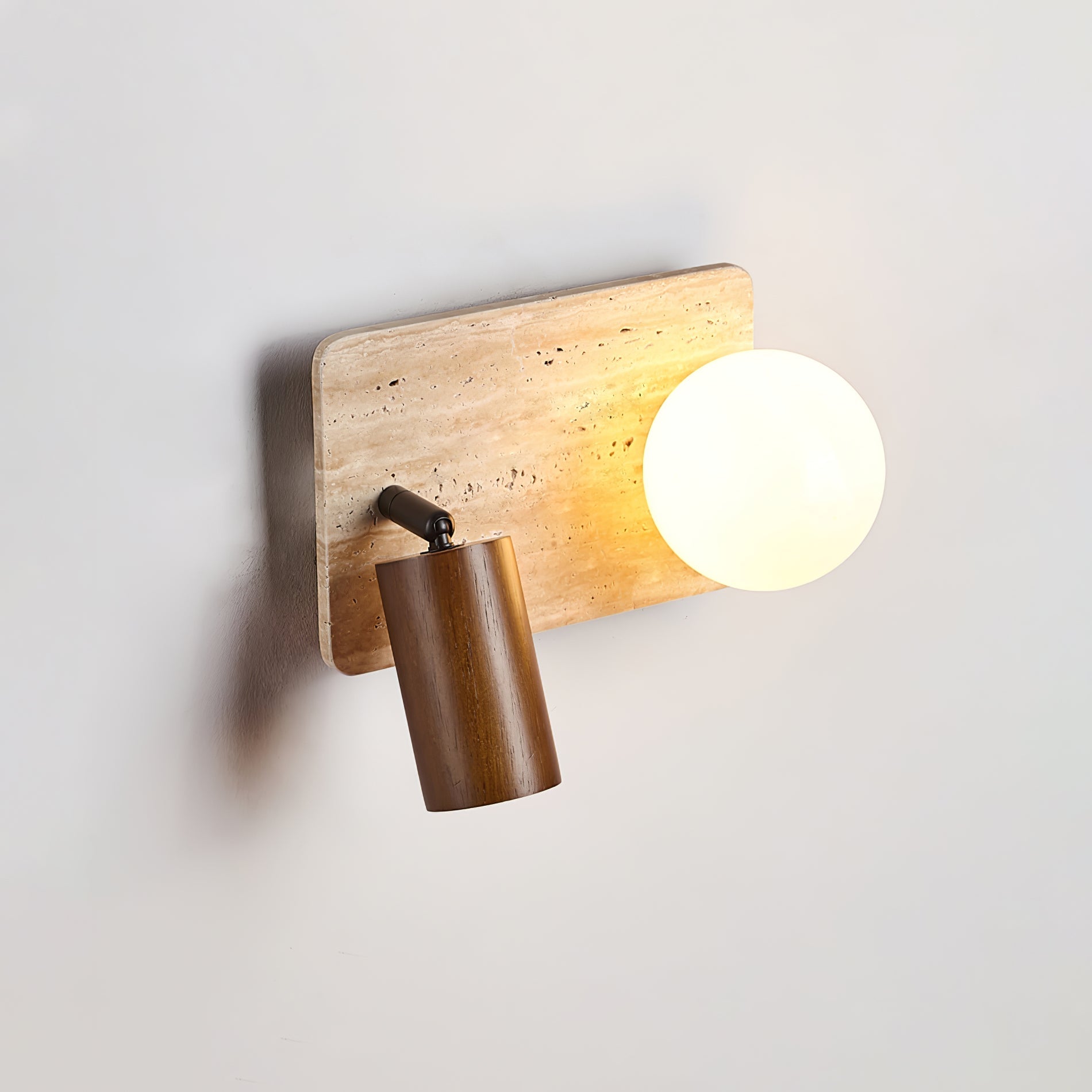 Armara Travertine Disc Wall Light