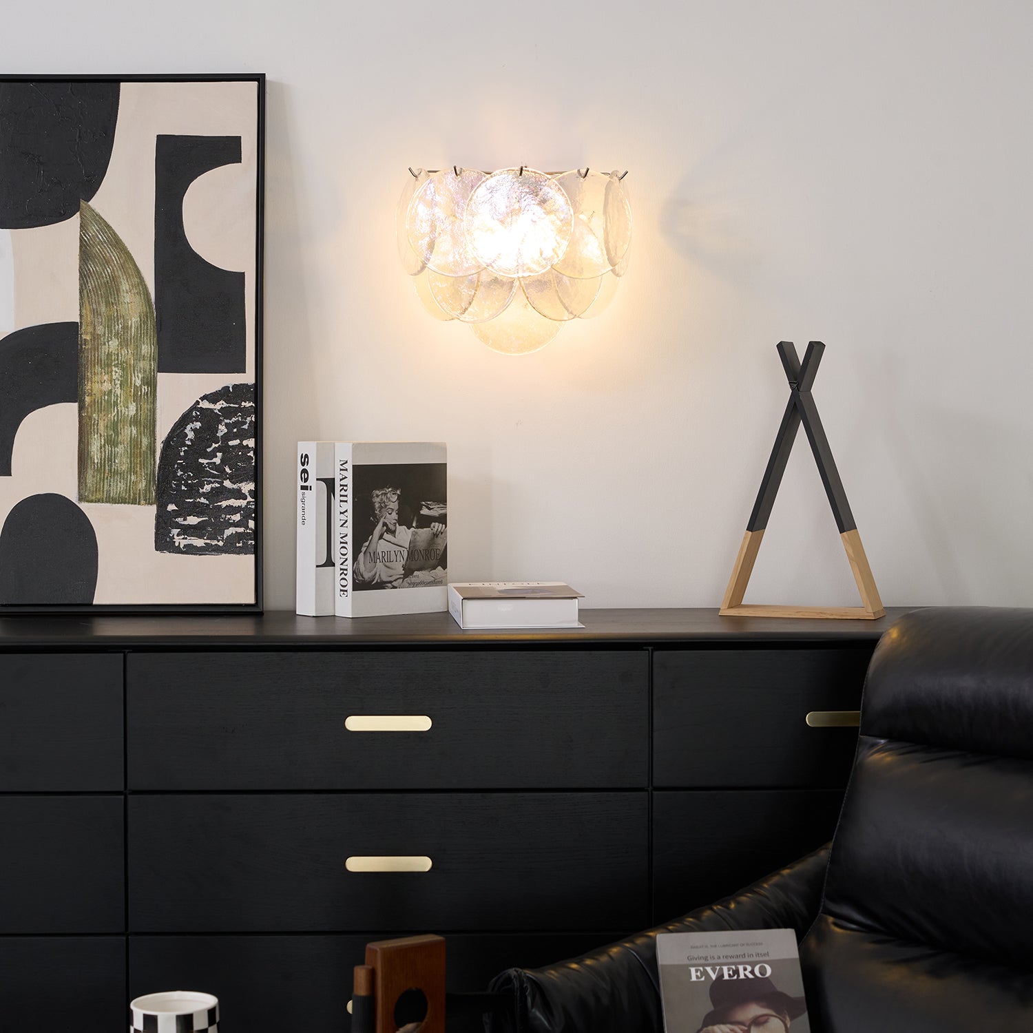 Aurora Wall Lamp Murano Glass Disc Artistic - Letslighting
