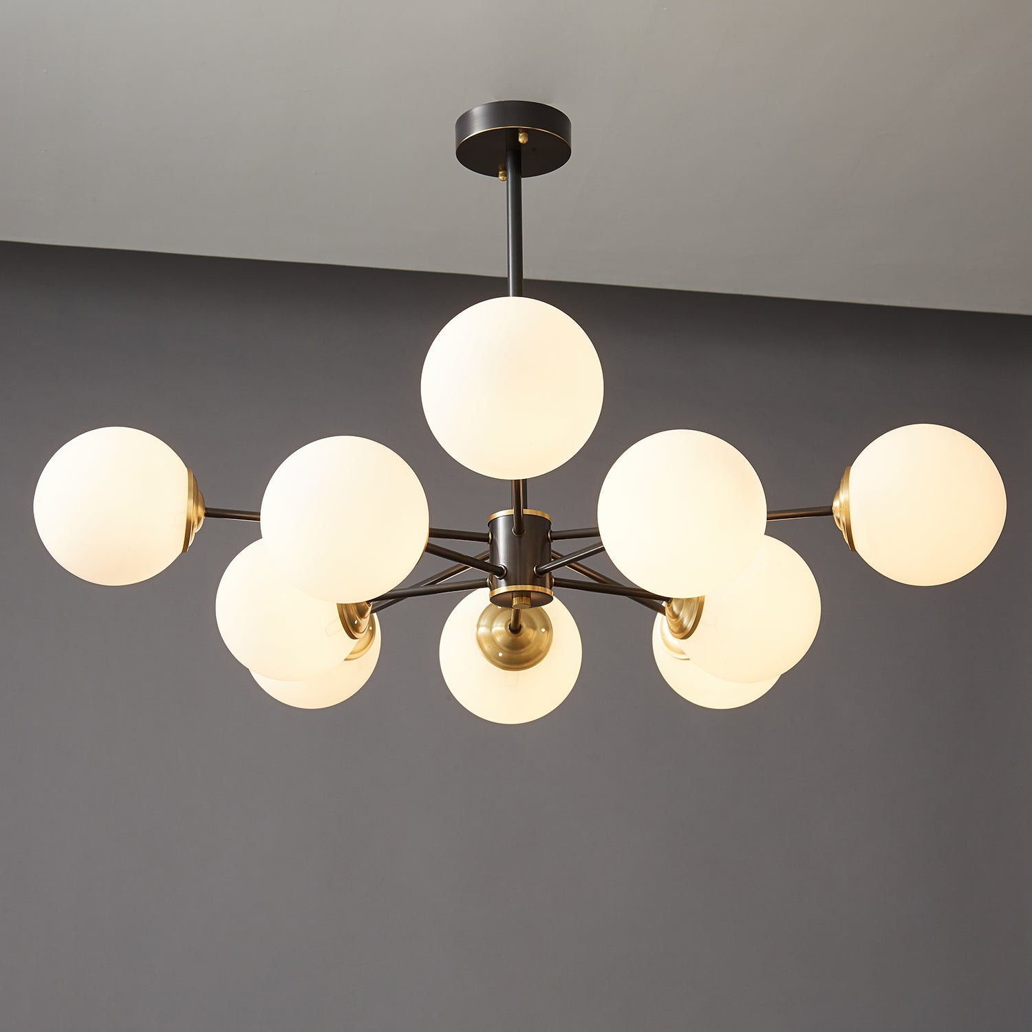Catalos Modern Premium Orb Brass Glass Chandelier - Letslighting