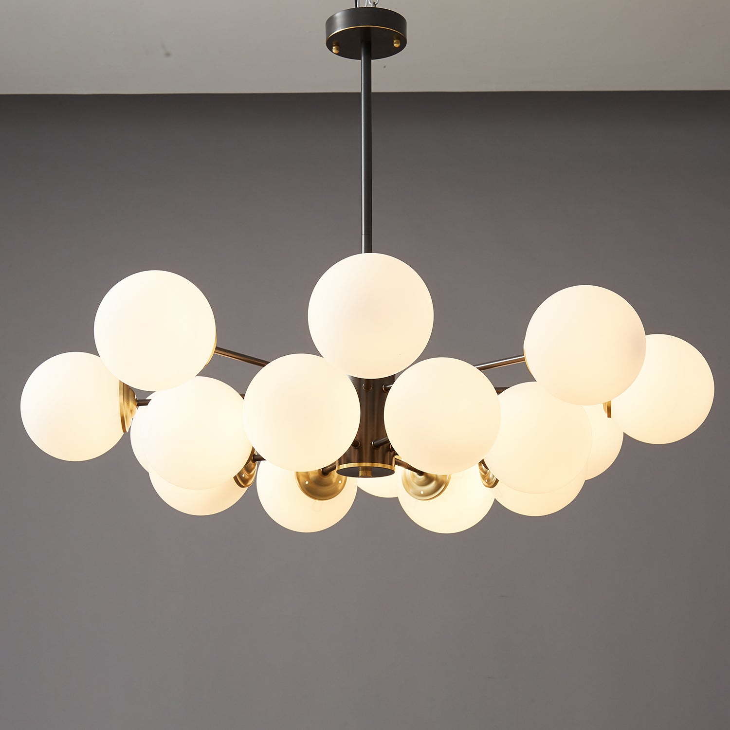 Catalos Modern Premium Orb Brass Glass Chandelier - Letslighting