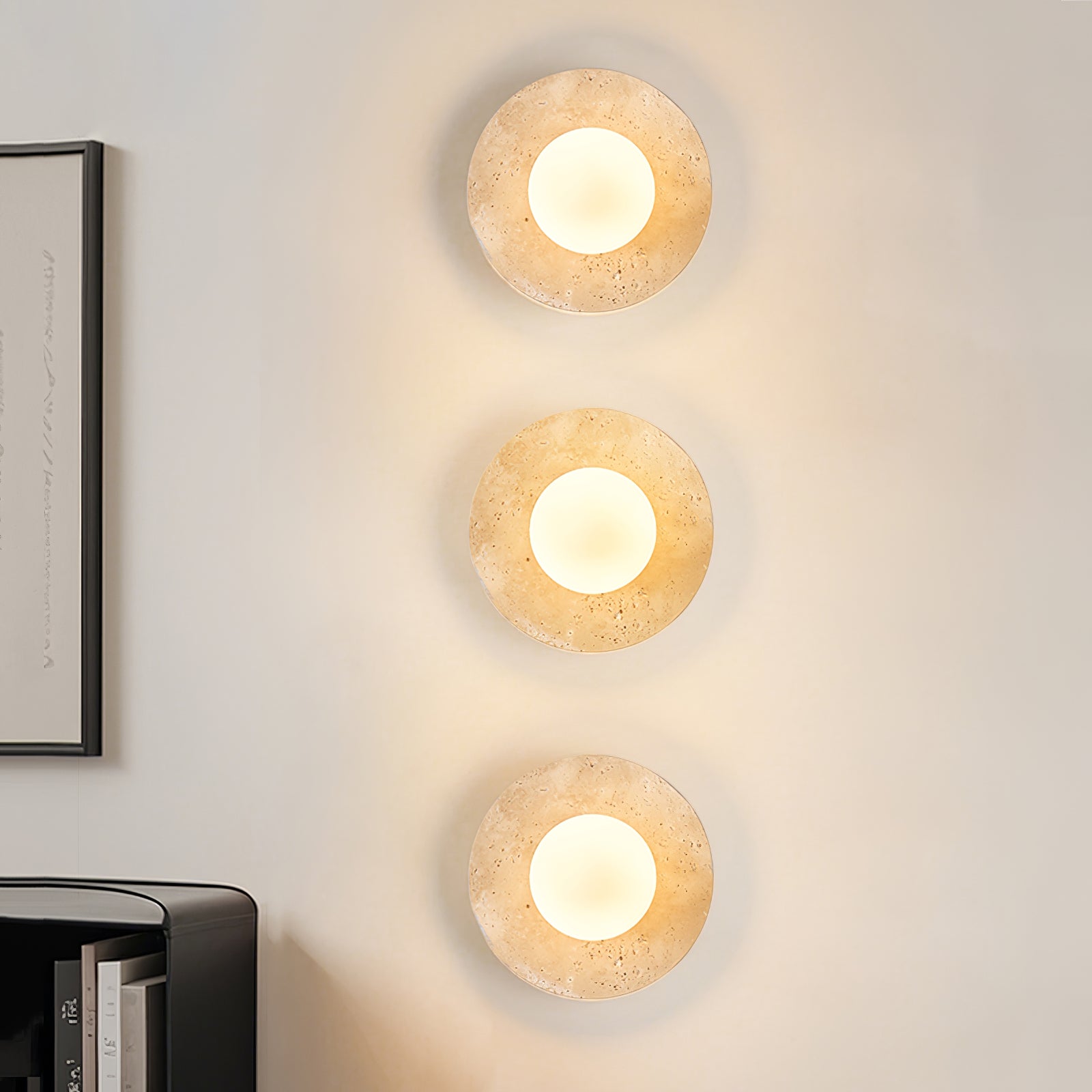 Lunaro Elegant Travertine Wall Light