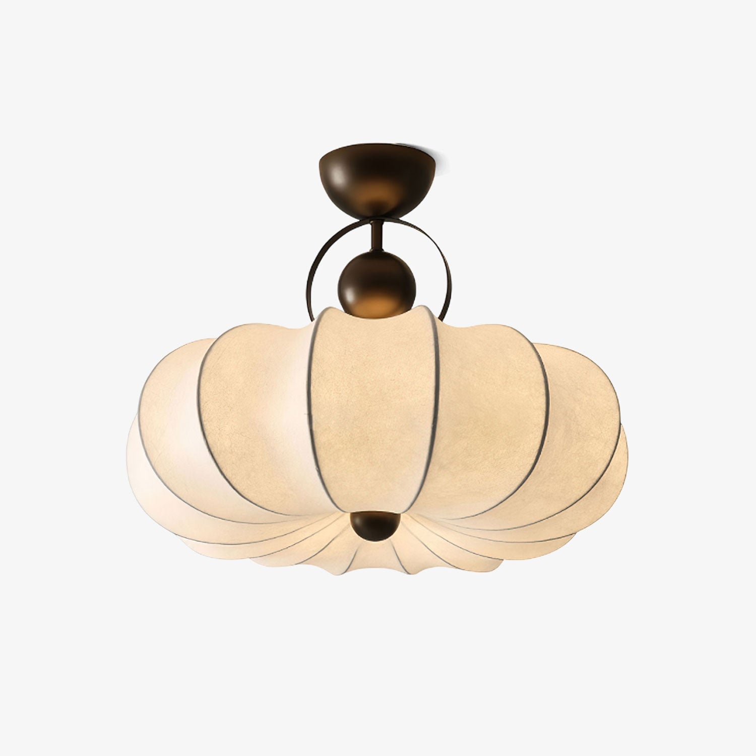 Yunshui Petal Fabric Bronze Pendant Light - Letslighting