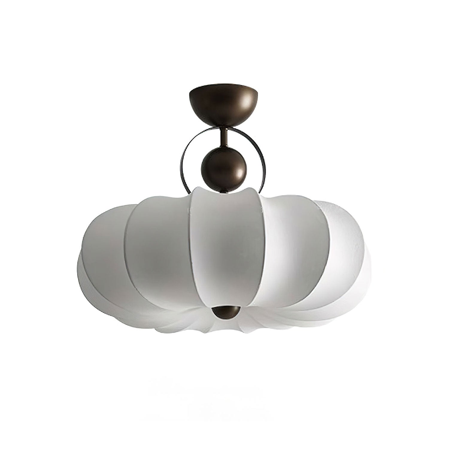 Yunshui Petal Fabric Bronze Pendant Light - Letslighting
