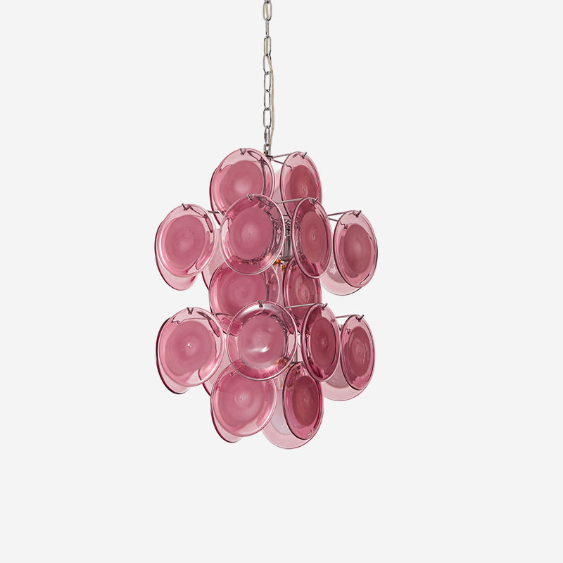 Luniva Pendant Lamp Rosy Glass Clusters - Letslighting