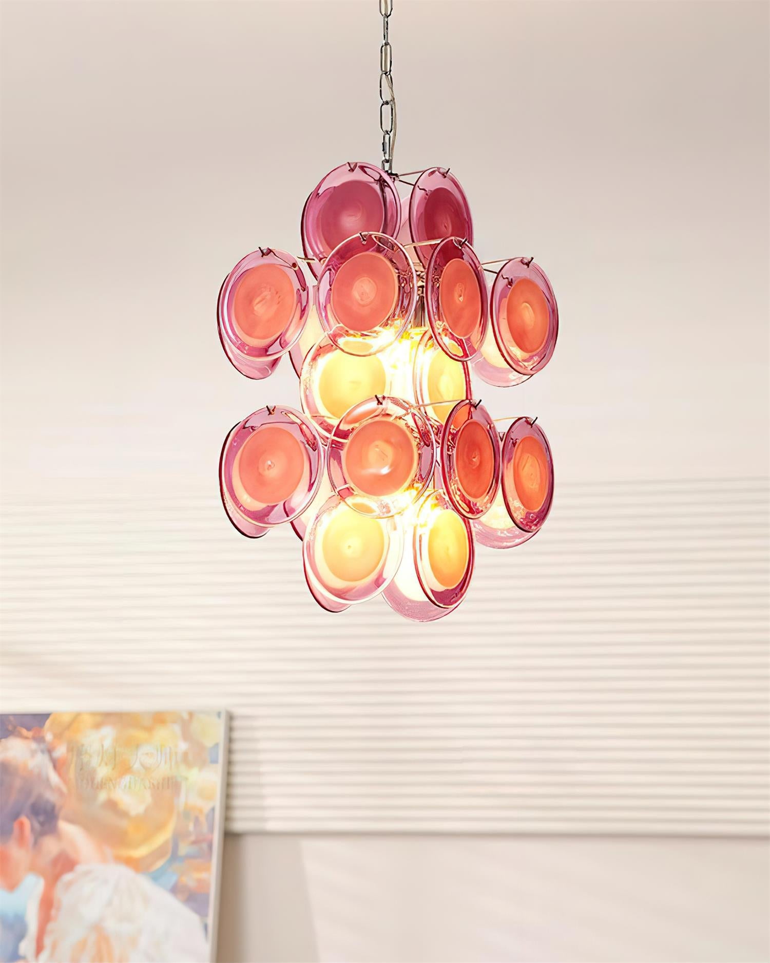 Luniva Pendant Lamp Rosy Glass Clusters - Letslighting