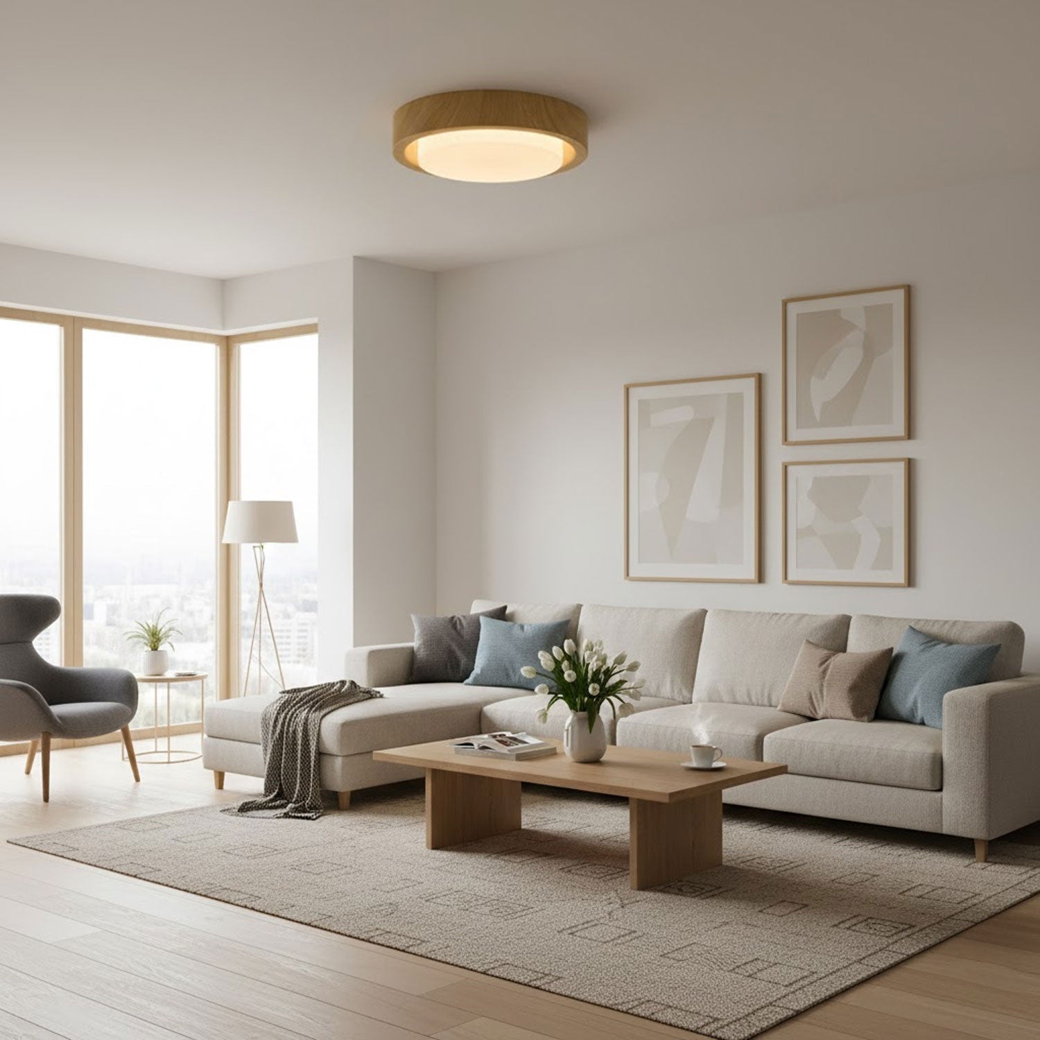 Lunor Modern Acrylic Ceiling Light
