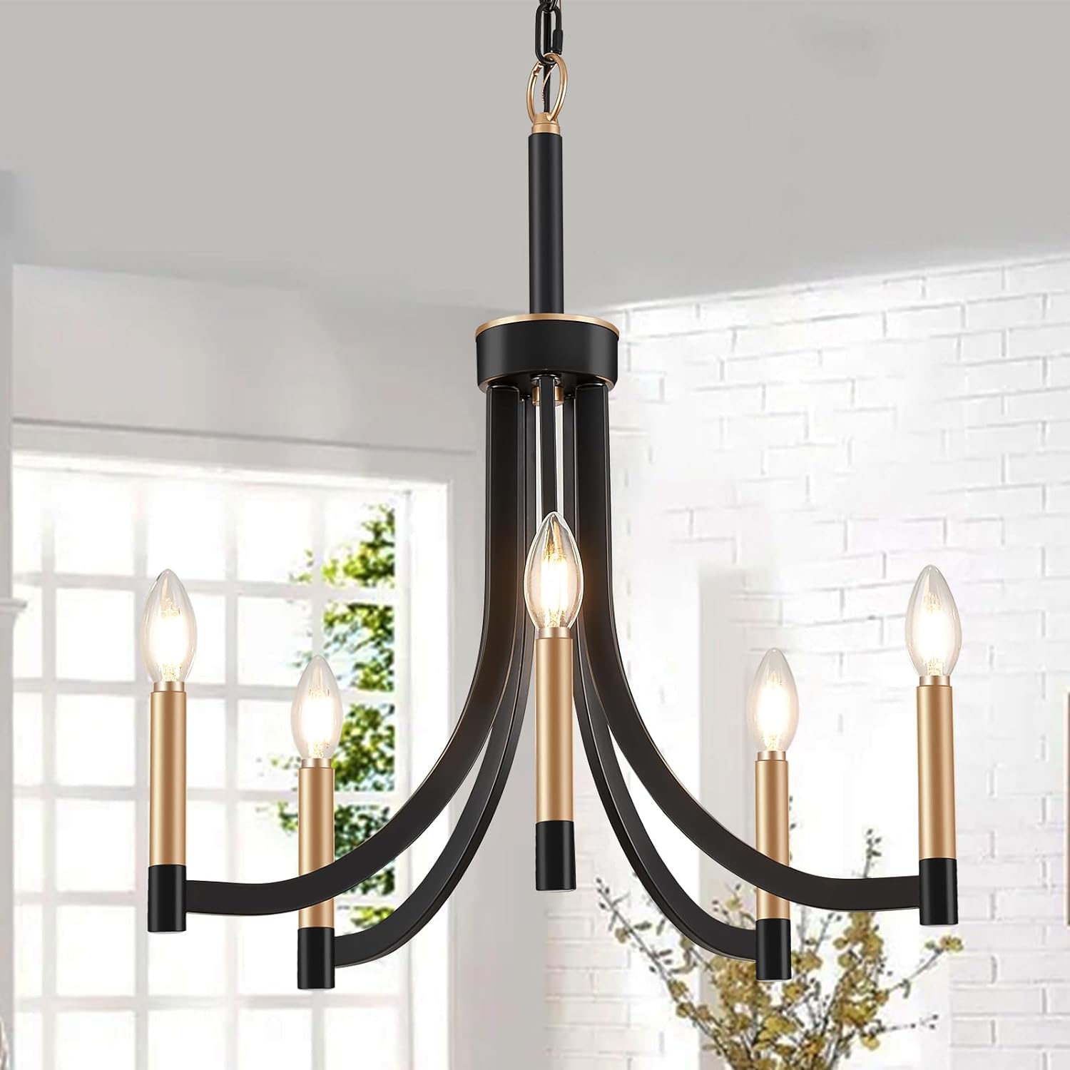 Ceshaora Vintage Industrial Brass Chandelier - Letslighting