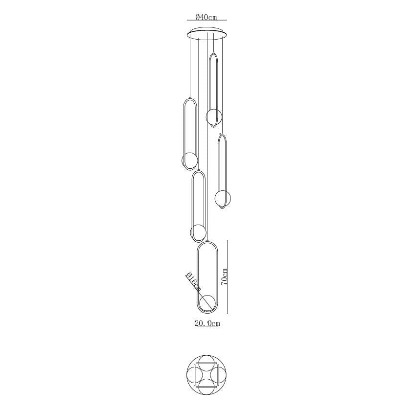 Lylorarae Modern Minimalist Combination Glass Chandelier - Letslighting