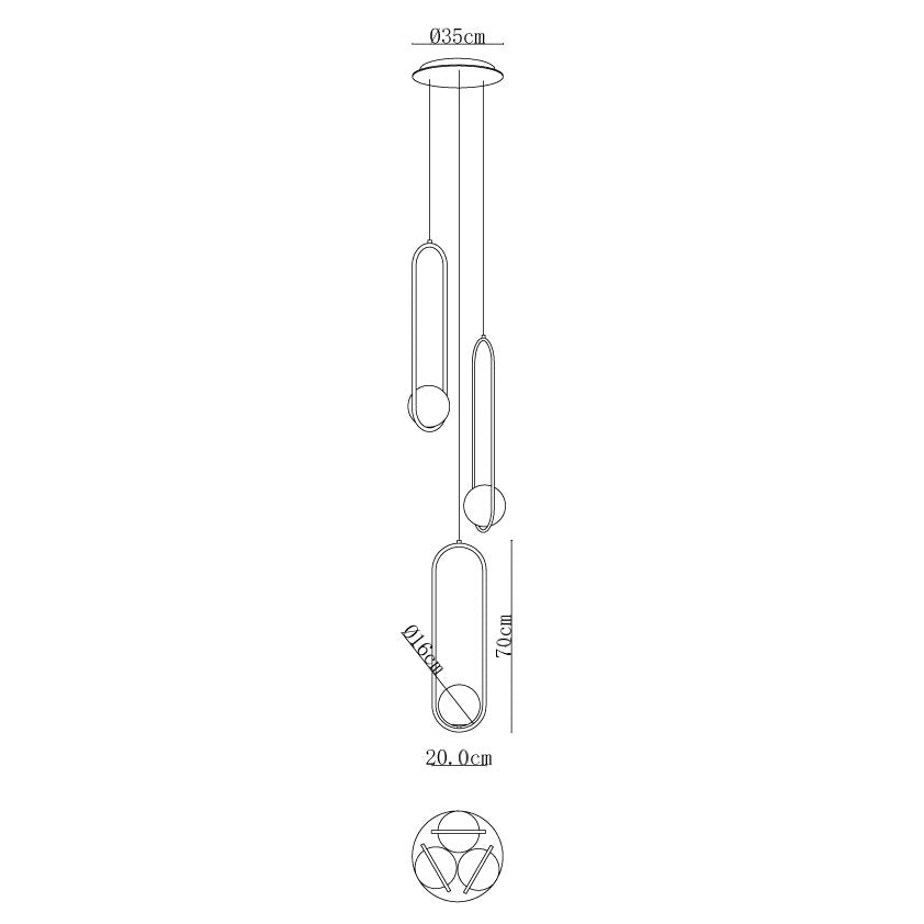 Lylorarae Modern Minimalist Combination Glass Chandelier - Letslighting