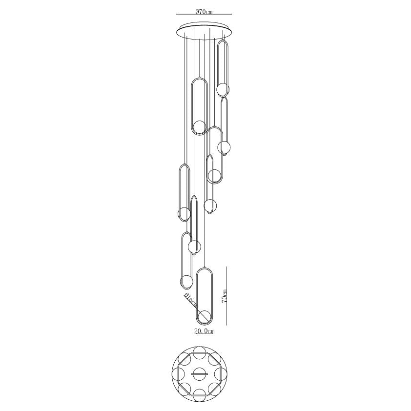 Lylorarae Modern Minimalist Combination Glass Chandelier - Letslighting