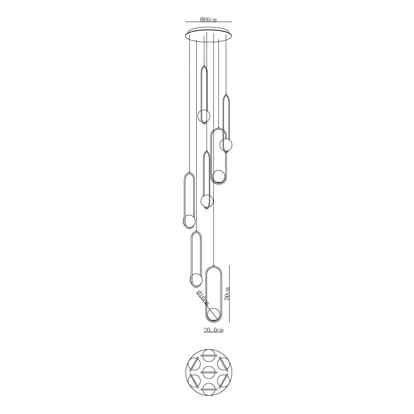 Lylorarae Modern Minimalist Combination Glass Chandelier - Letslighting