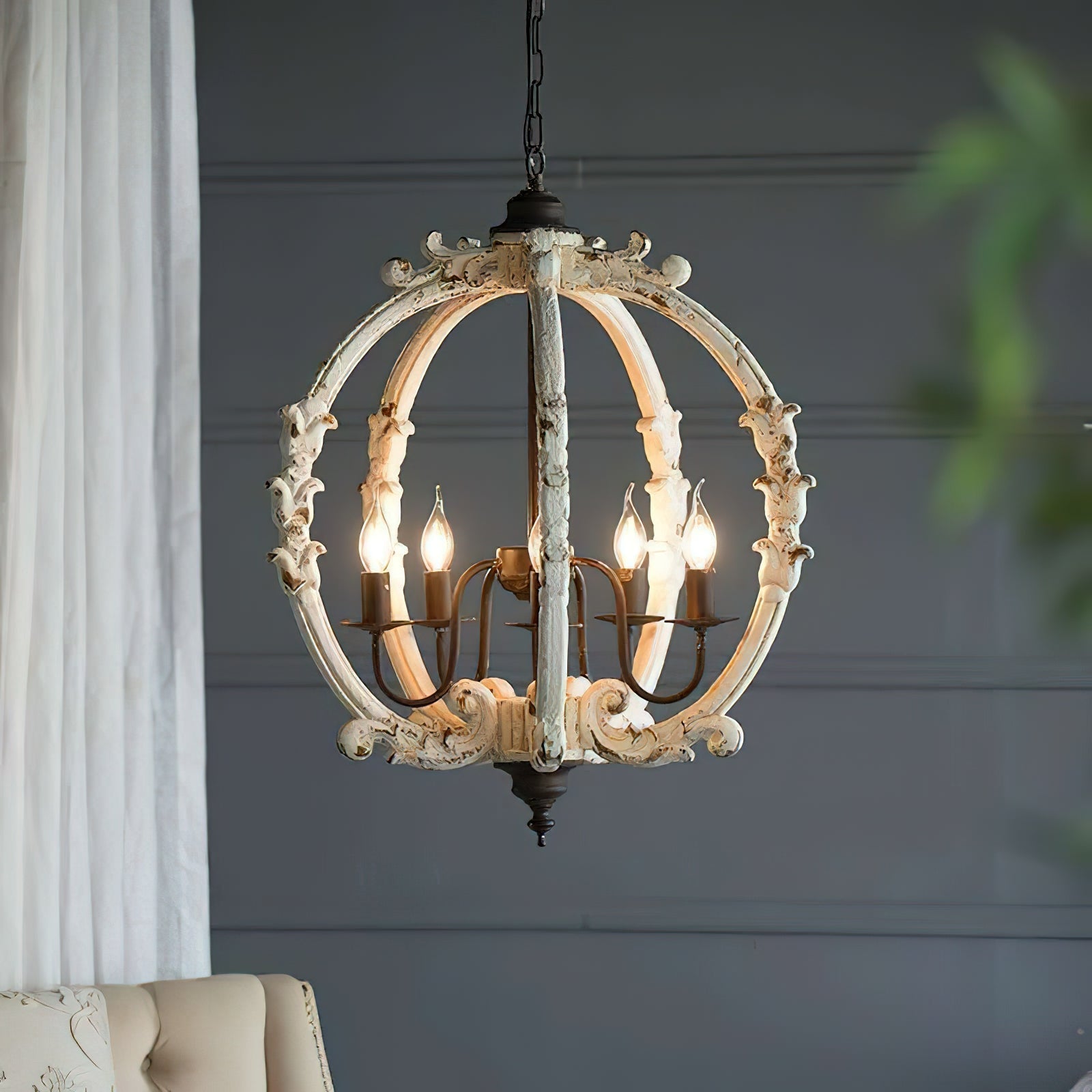 Vathais Vintage Industrial Wood Pendant Lamp - Letslighting