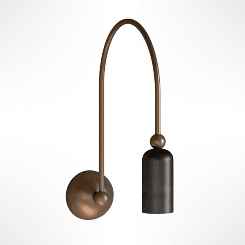 Vortigaud Curved Bronze Black Wall Light - Letslighting