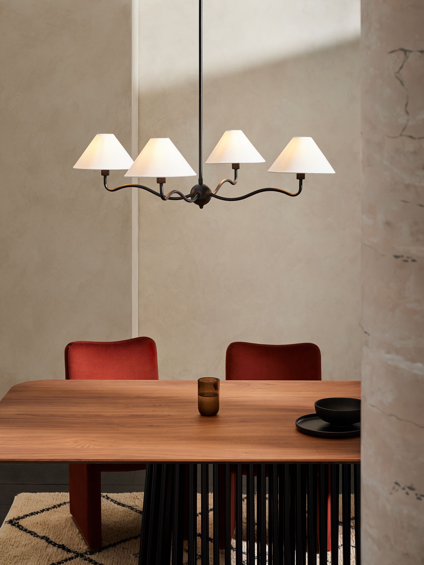 Ovene Vintage Industrial Fabric Chandelier - Letslighting
